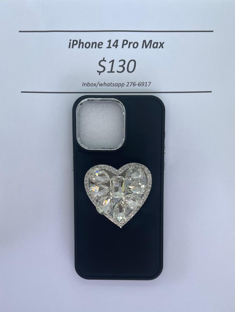 iPhone 14 Pro Max Black with Diamond Heart