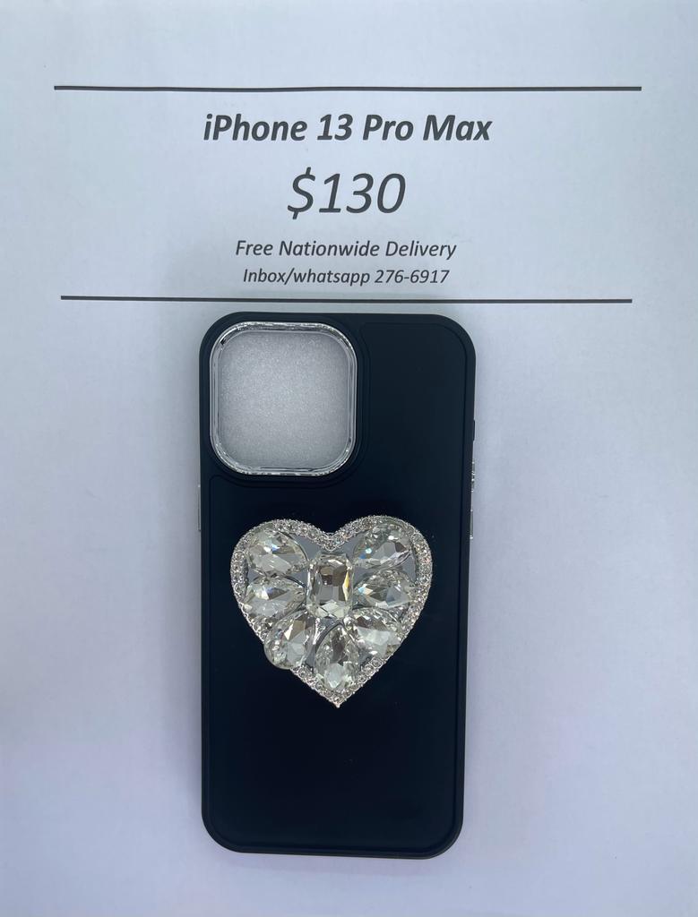 iPhone 13 Pro Max Black with Diamond Heart