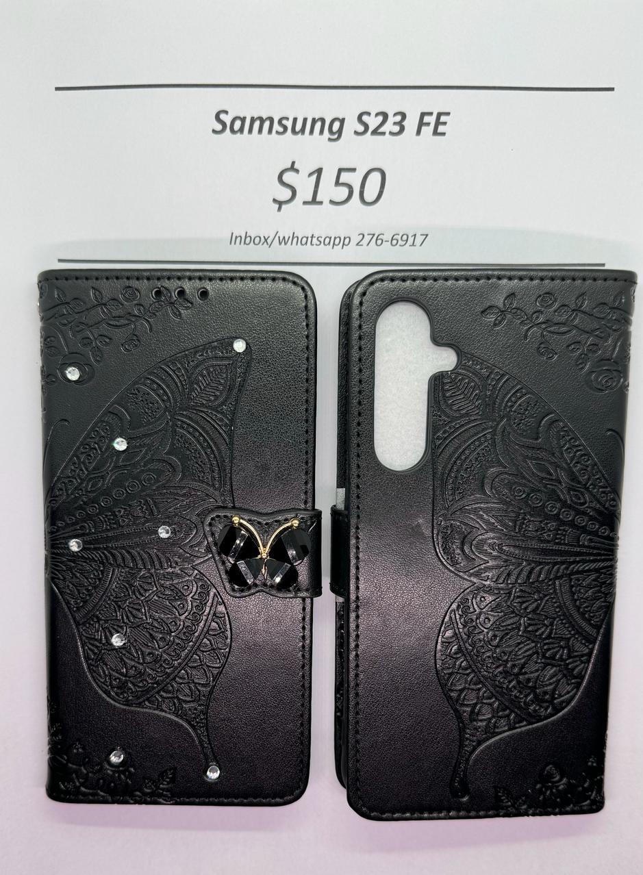 S23 fe Black Butterfly Wallet