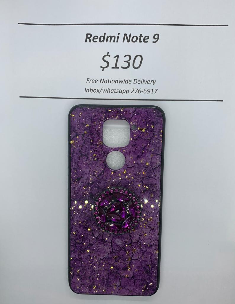 Redmi Note 9 Purple Marble with Pop Socket