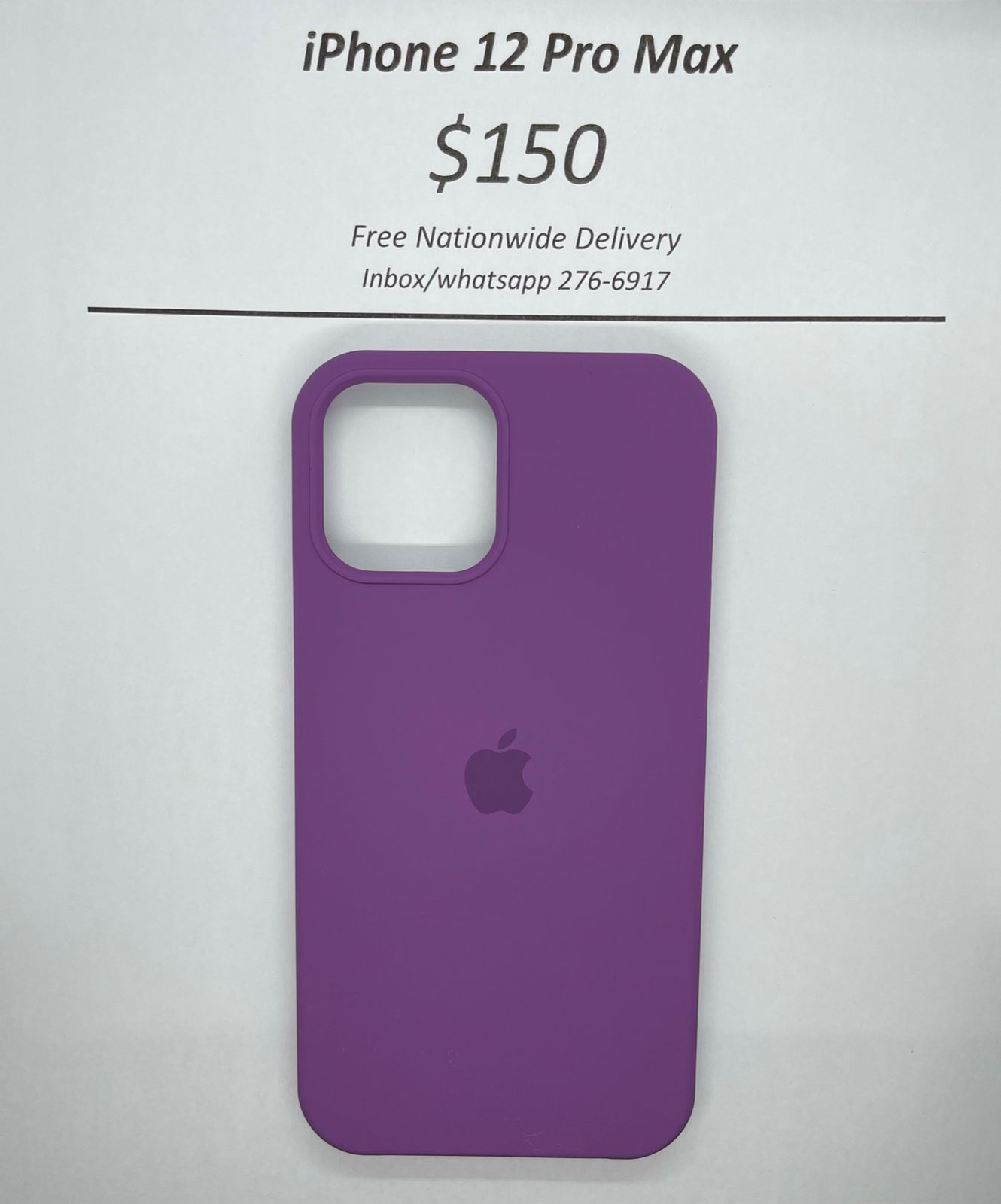 iPhone 12 Pro Max Purple Logo Case