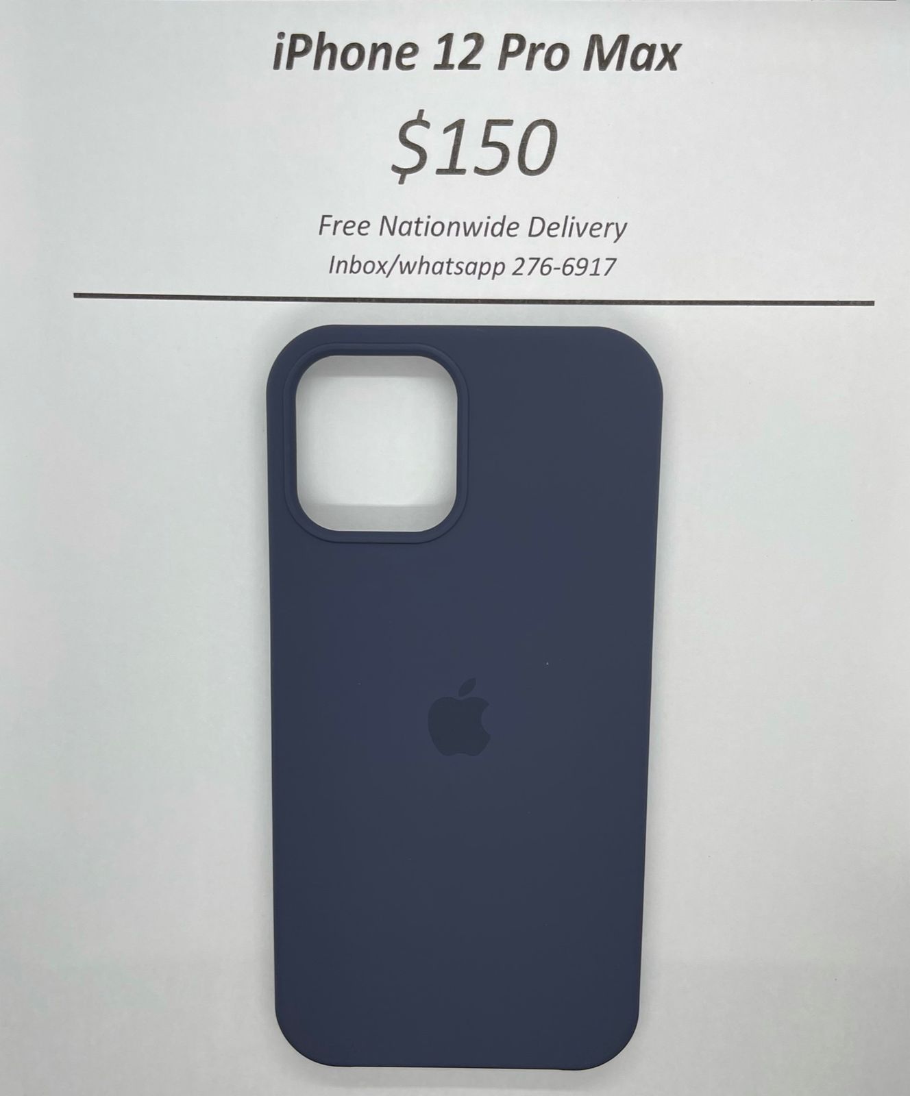 iPhone 12 Pro Max Navy Logo Case