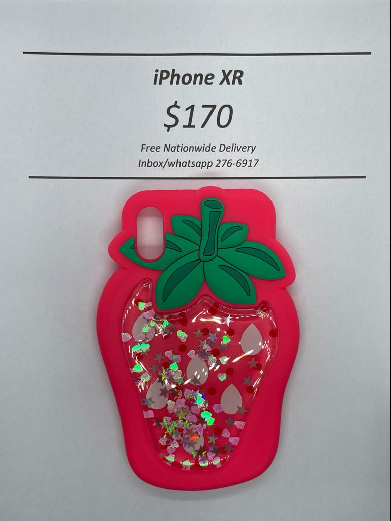 iPhone XR Strawberry Liquid Glitter