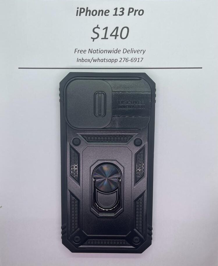 iPhone 13 Pro Black Rugged w Camera Cover