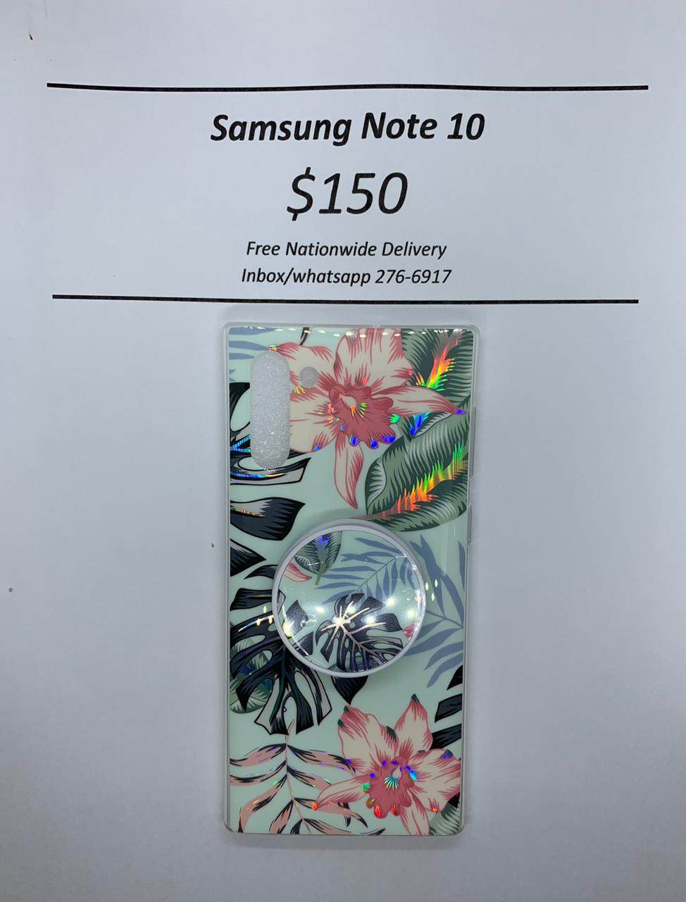Note 10 Green Banana Leaf Floral