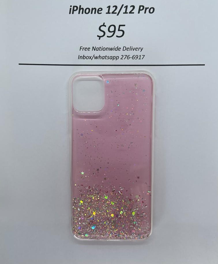 iPhone 12/12 pro Pink Glitter