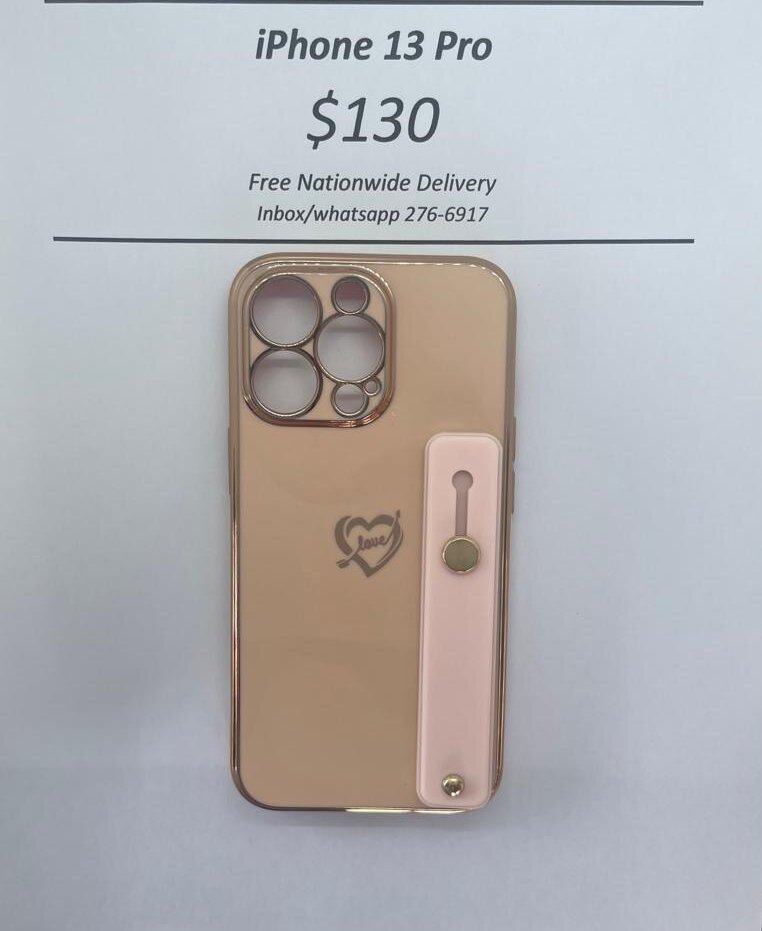 iPhone 13 Pro Cream Heart w Holder