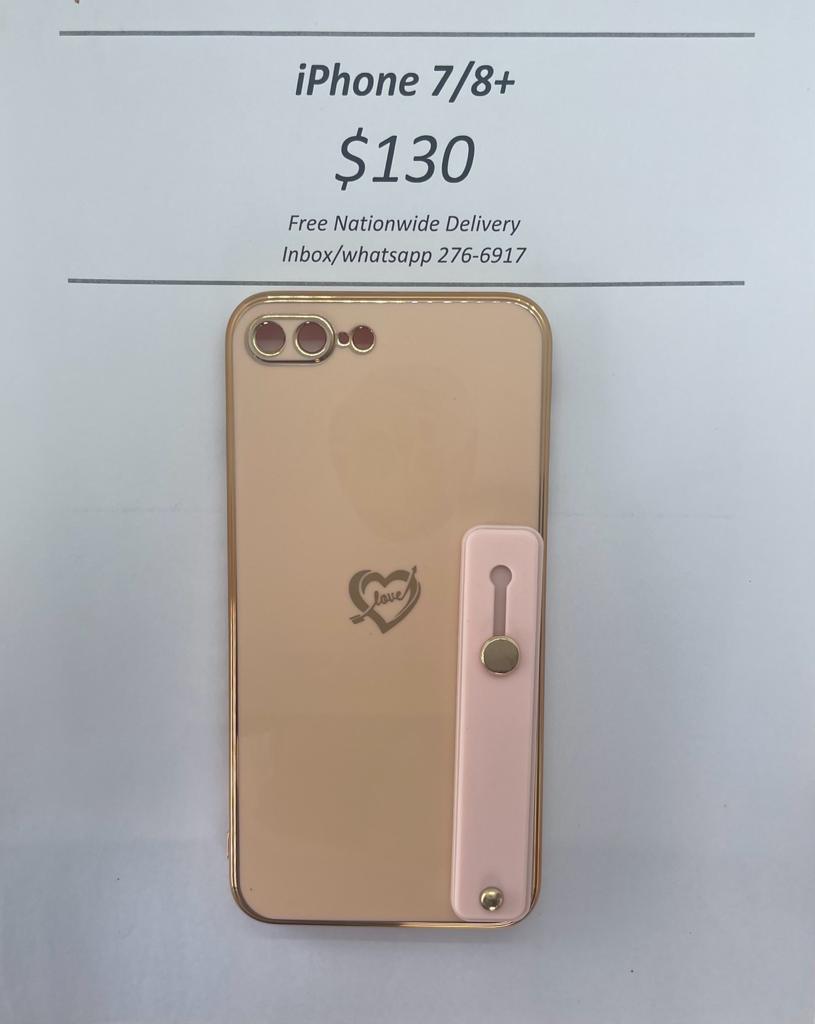 iPhone 7/8+ Cream Heart w Holder