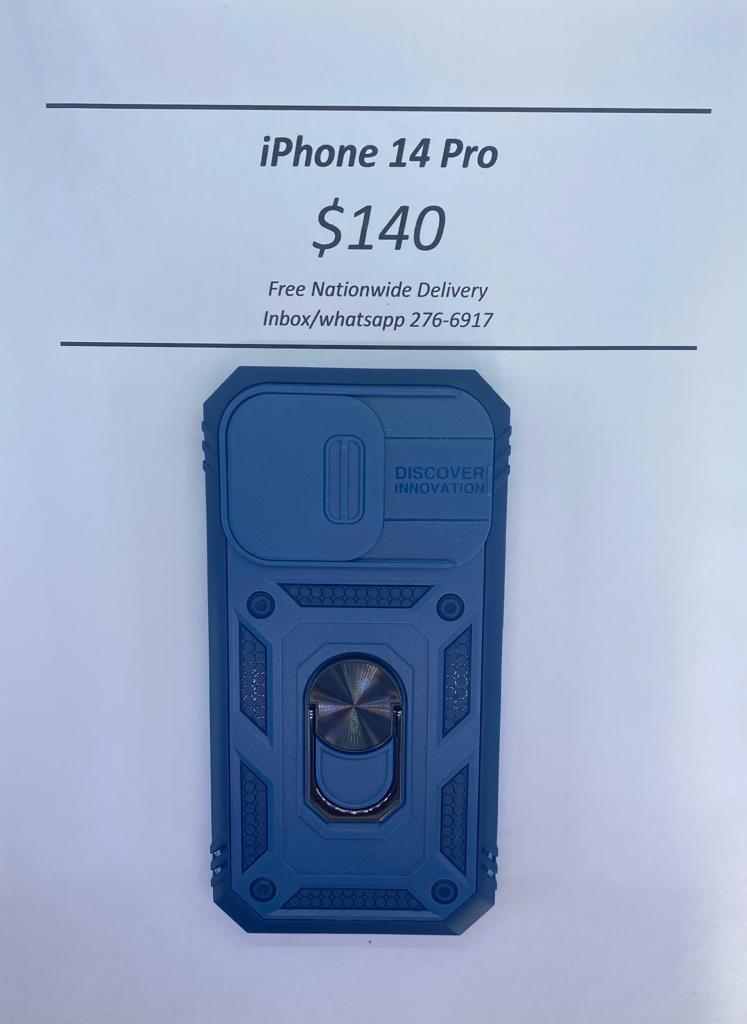 iPhone 14 Pro Blue Rugged w Camera Cover