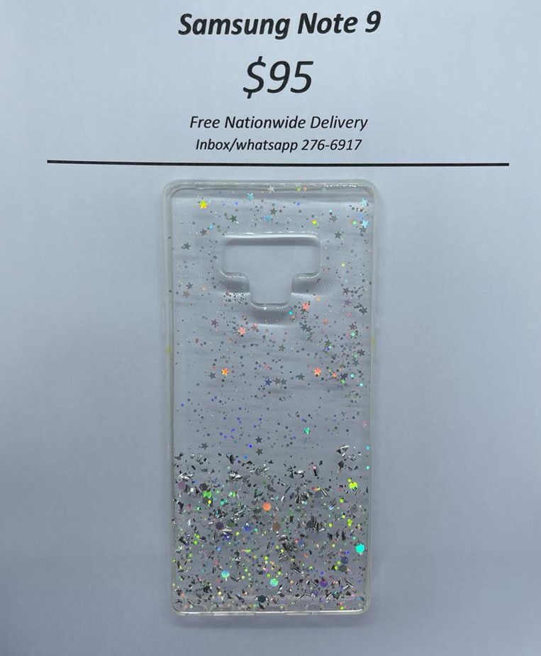 Note 9 Clear Glitter