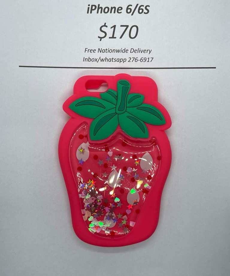 iPhone 6/s Strawberry Liquid Glitter