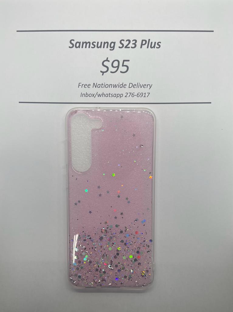S23 Pink Glitter silicone
