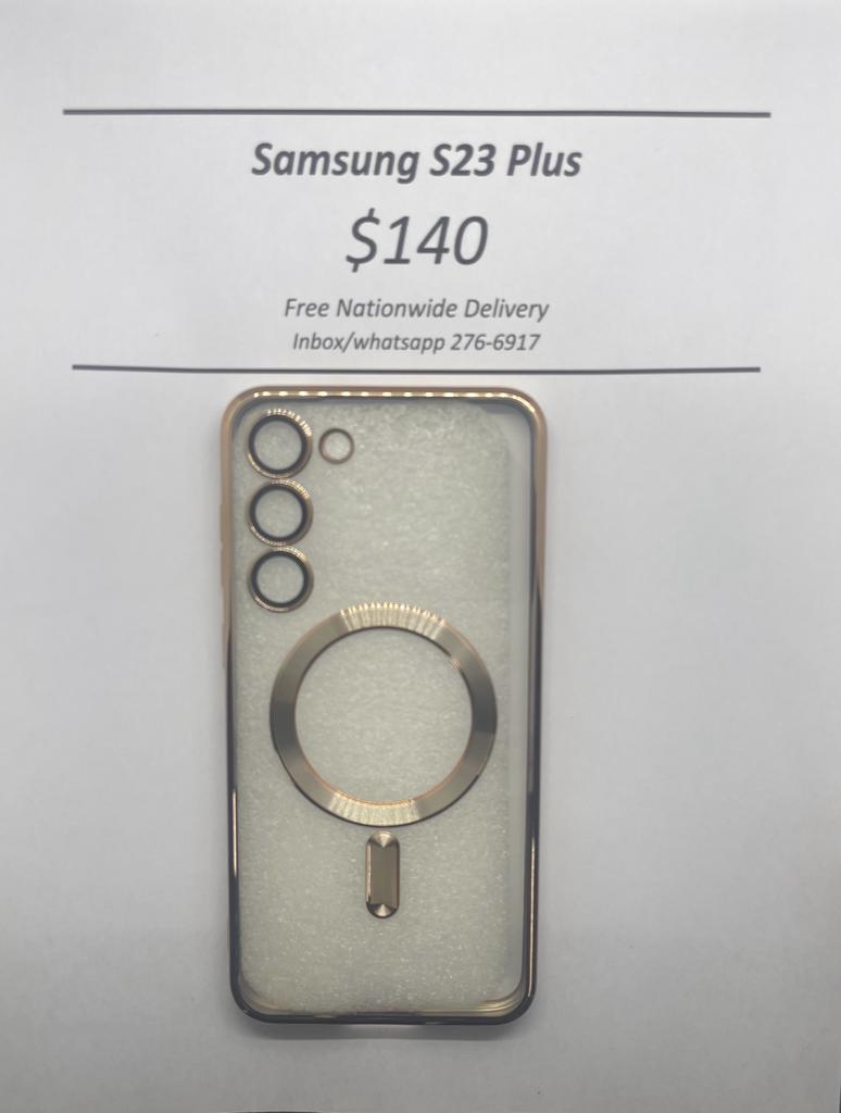 S23 Plus Gold Wireless Charging Magnetic Case