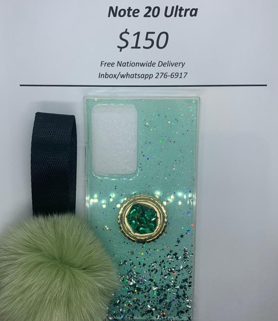 Note 20 Ultra Green pom-pom with pop ring