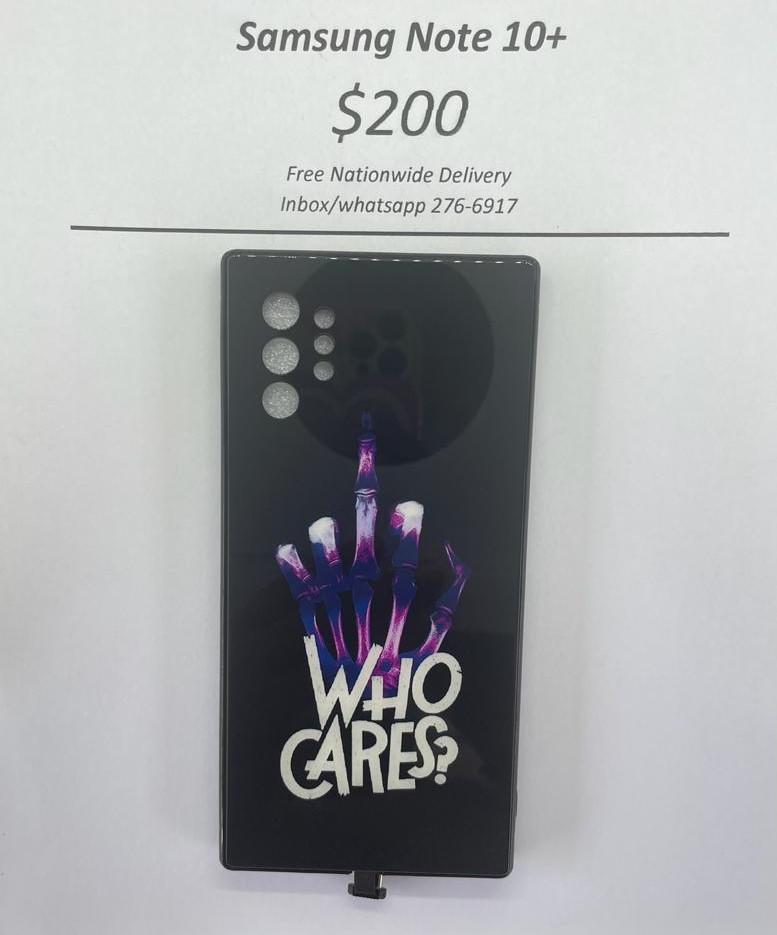 Note 10 Plus Who Cares Light up case