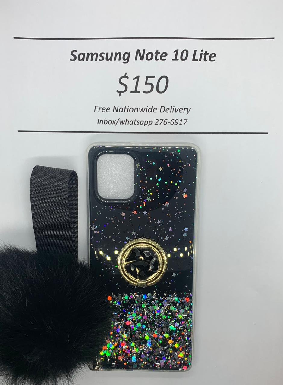 Note 10 Lite Black Pom-pom with Pop Ring