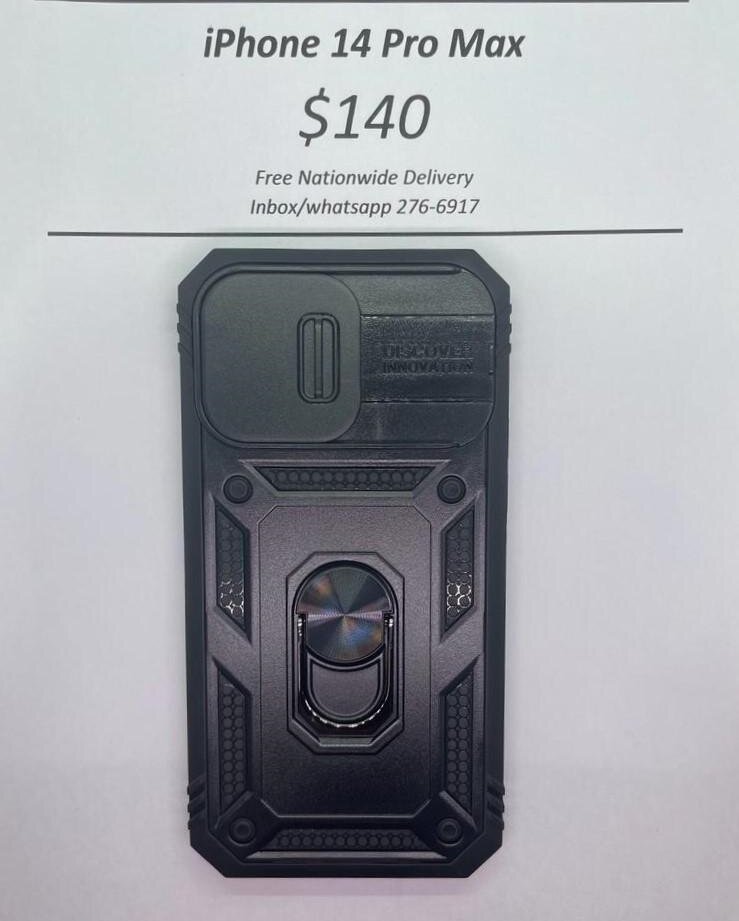 iPhone 14 Pro Max Black Rugged w Camera Cover