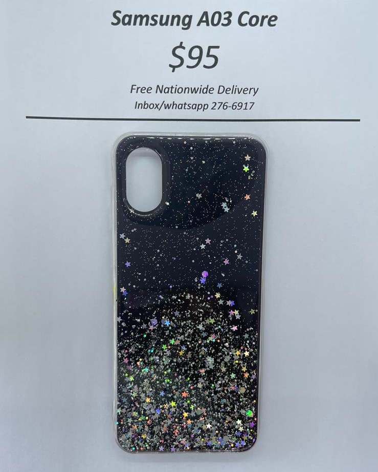 A03 Core Black Glitter