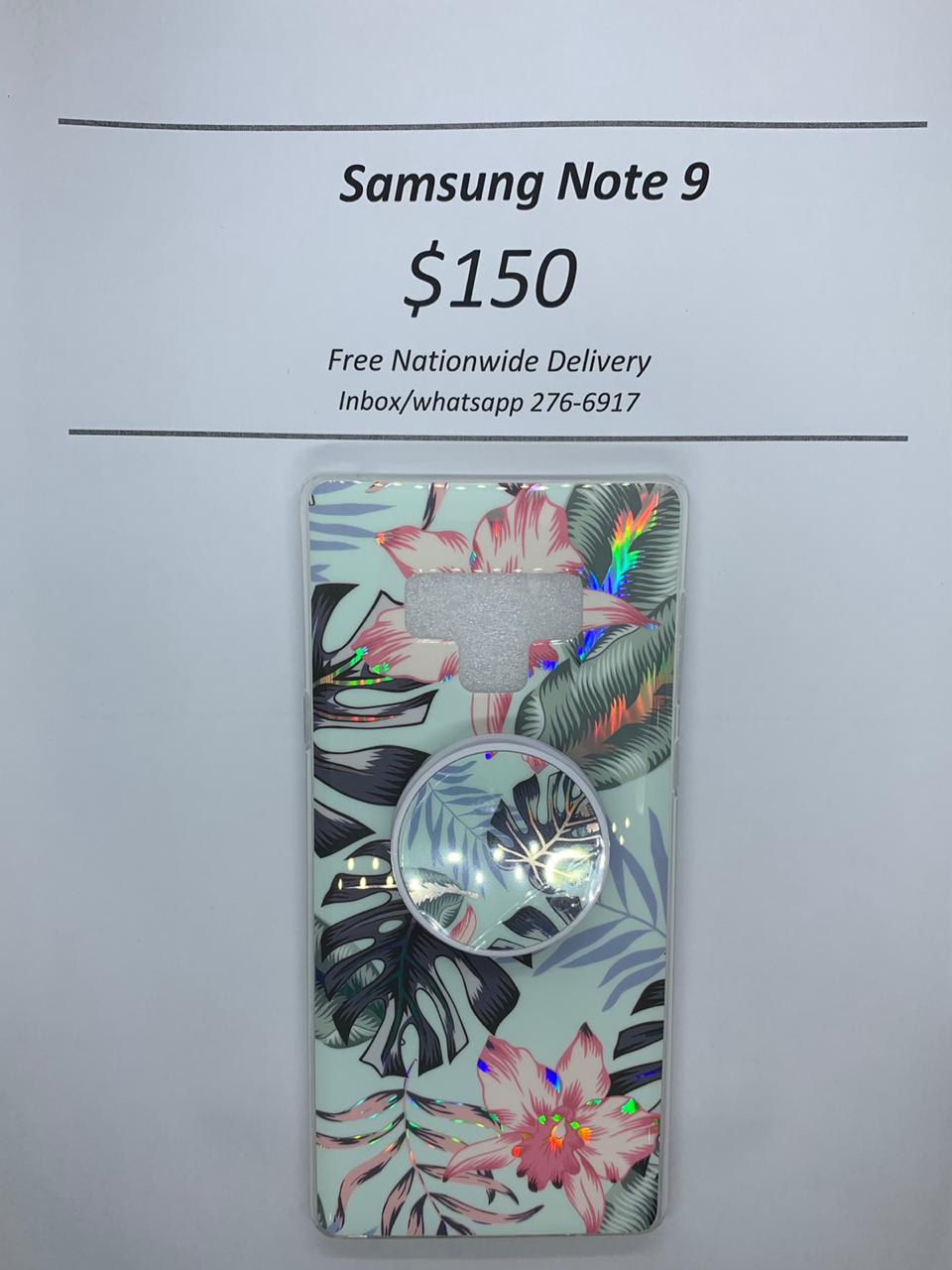 Note 9 Green Banana Leaf Floral