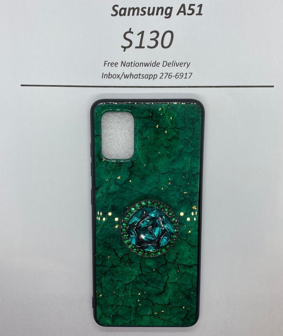 A51 Green Marble with Pop Socket