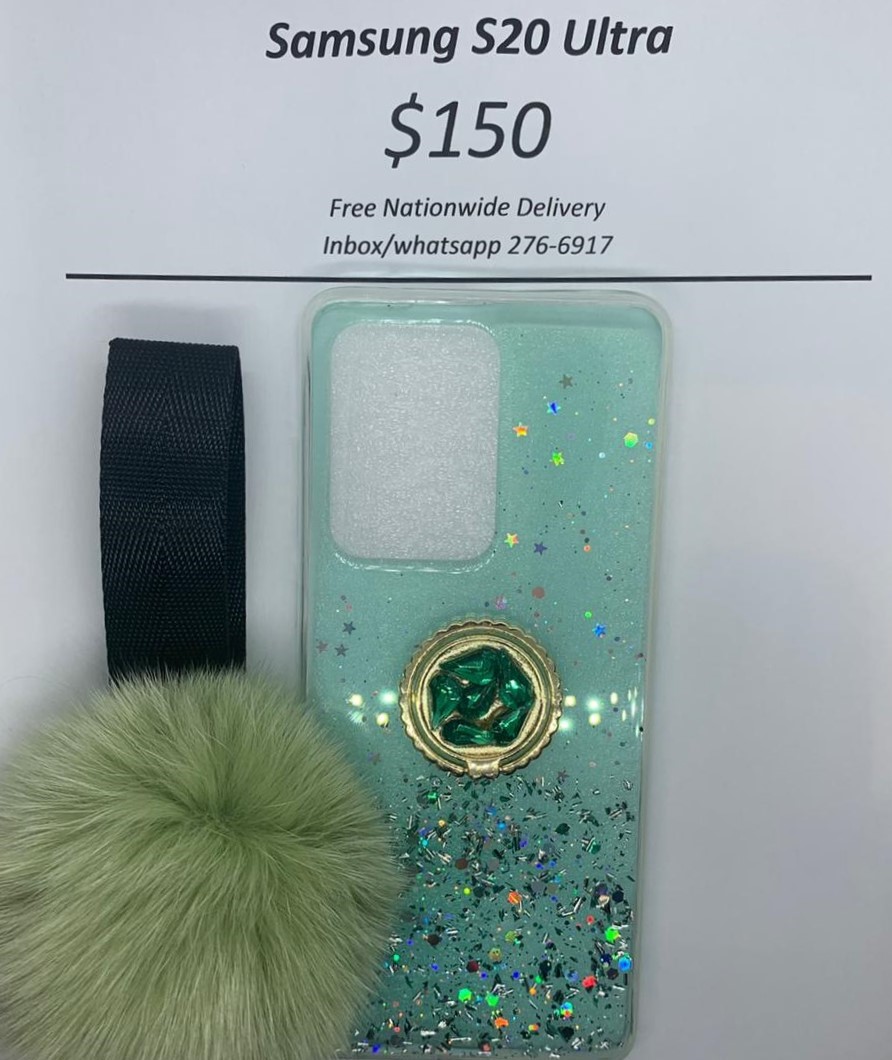 S20 Ultra Green Pom-pom Ball with Pop Ring
