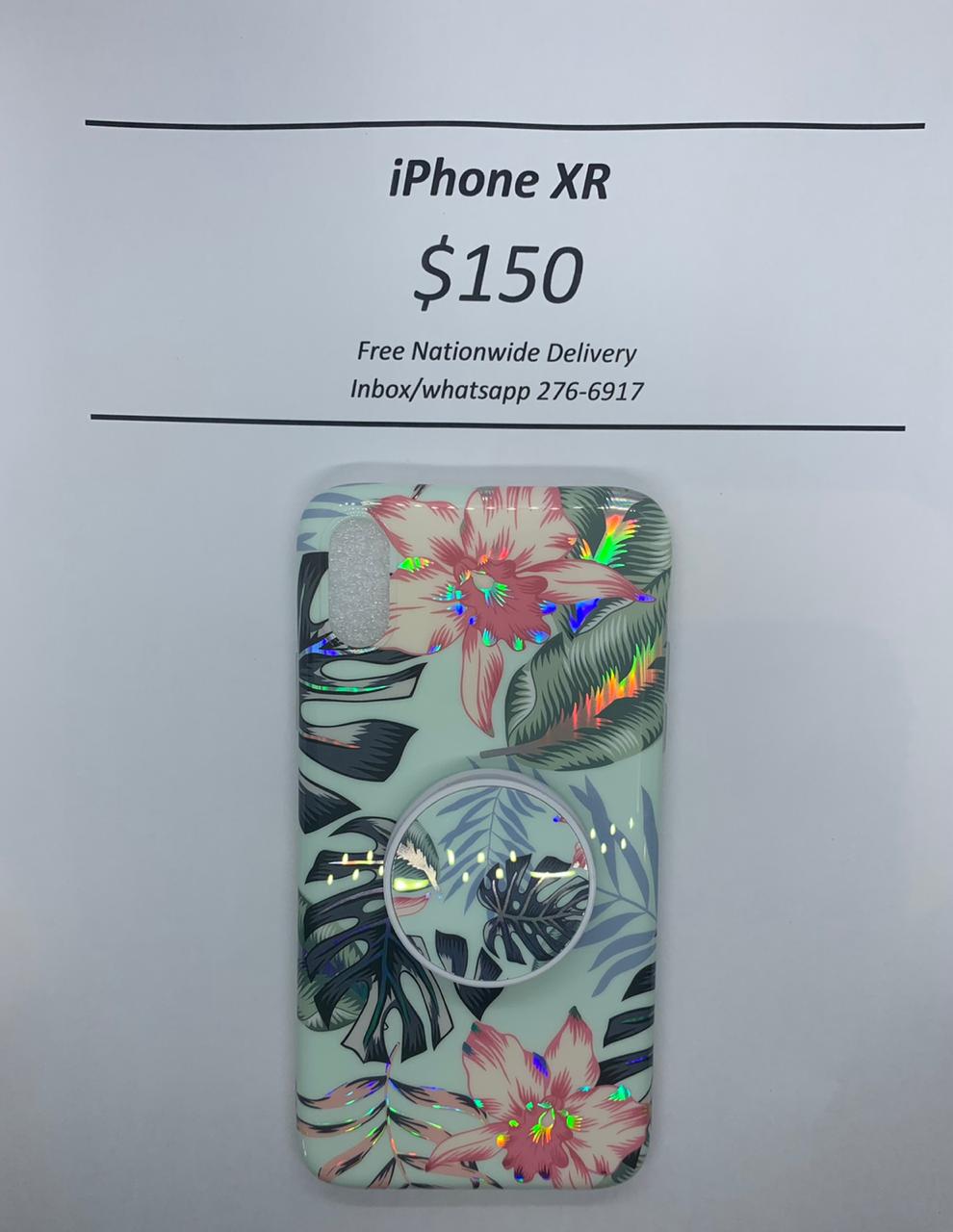 iPhone XR Green Banana Leaf Floral