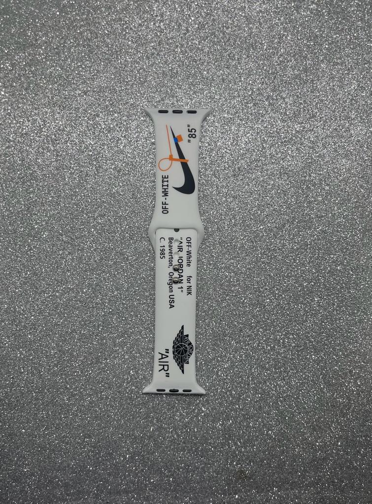 42/44/45MM White Brand Band