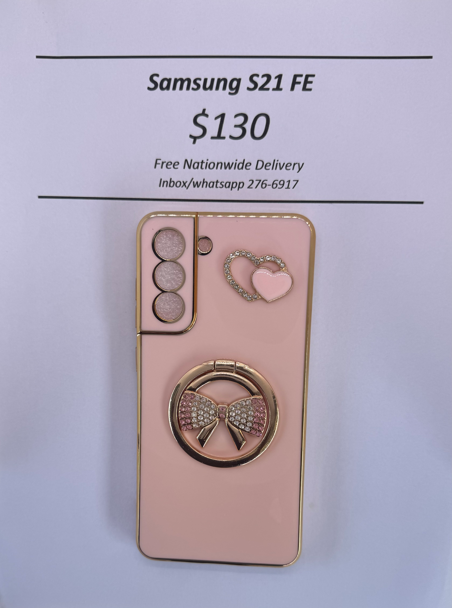 S21 FE Cream Bow Case