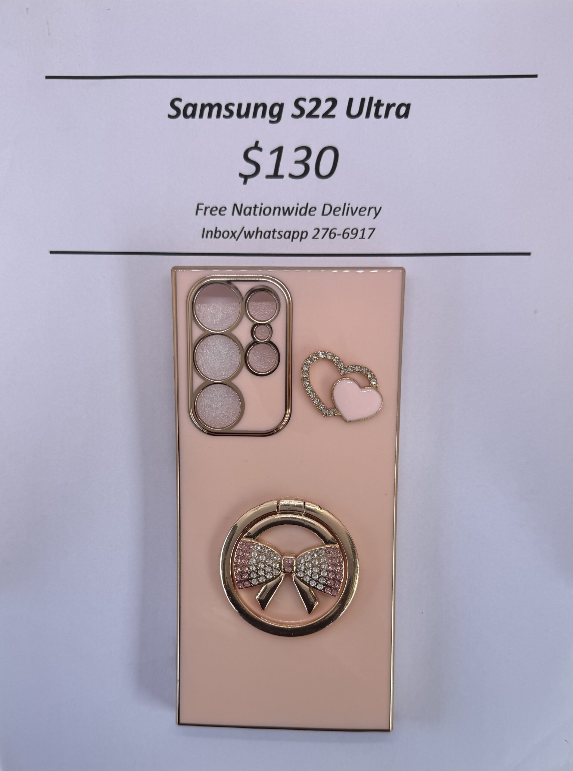 S22 Ultra Cream Bow Case