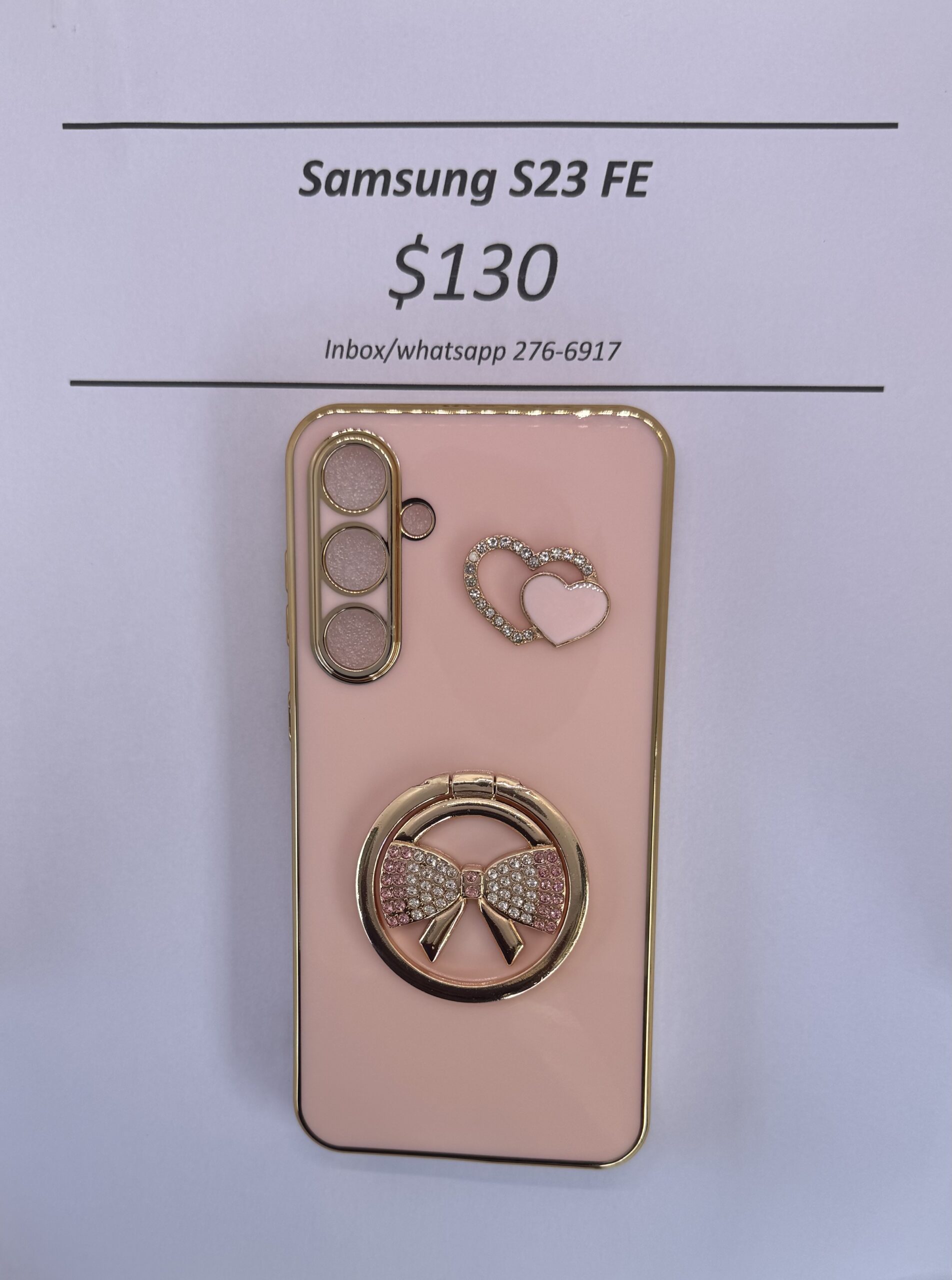 S23 FE Cream Bow Case