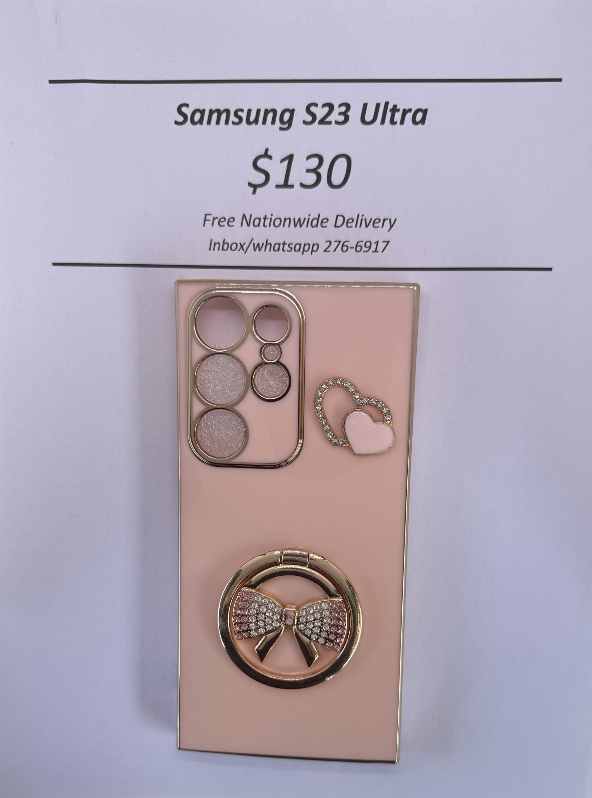 S23 Ultra Cream Bow Case