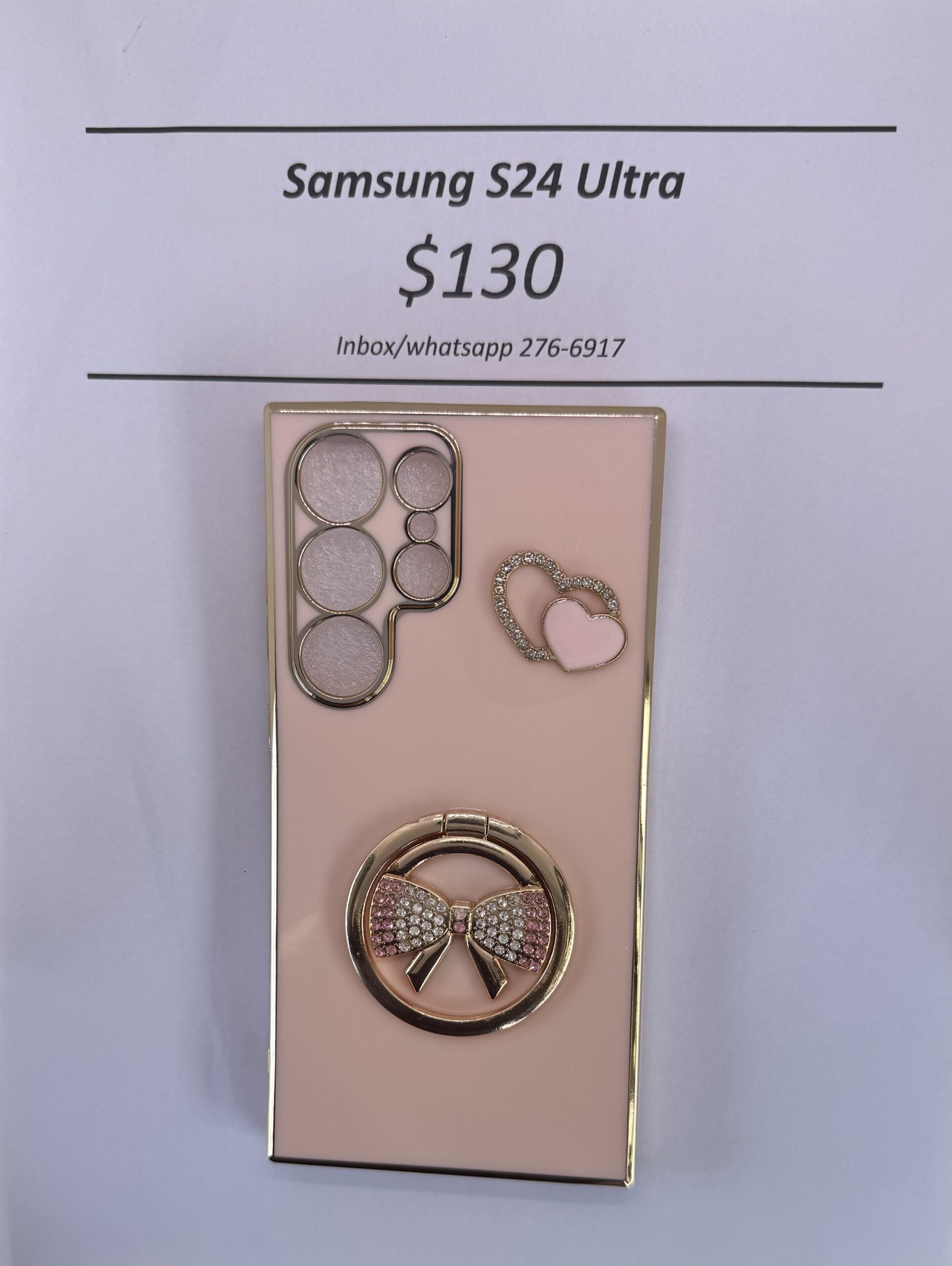 S24 Ultra Cream Bow Case