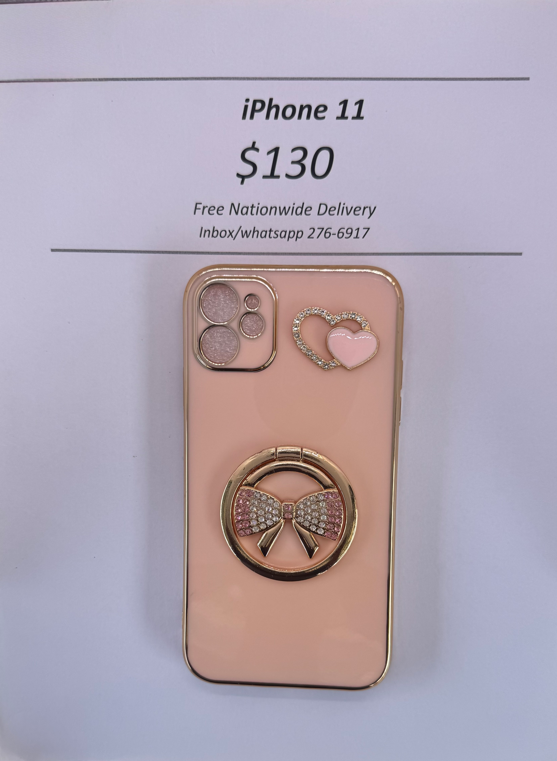 iPhone 11 Cream Bow Case