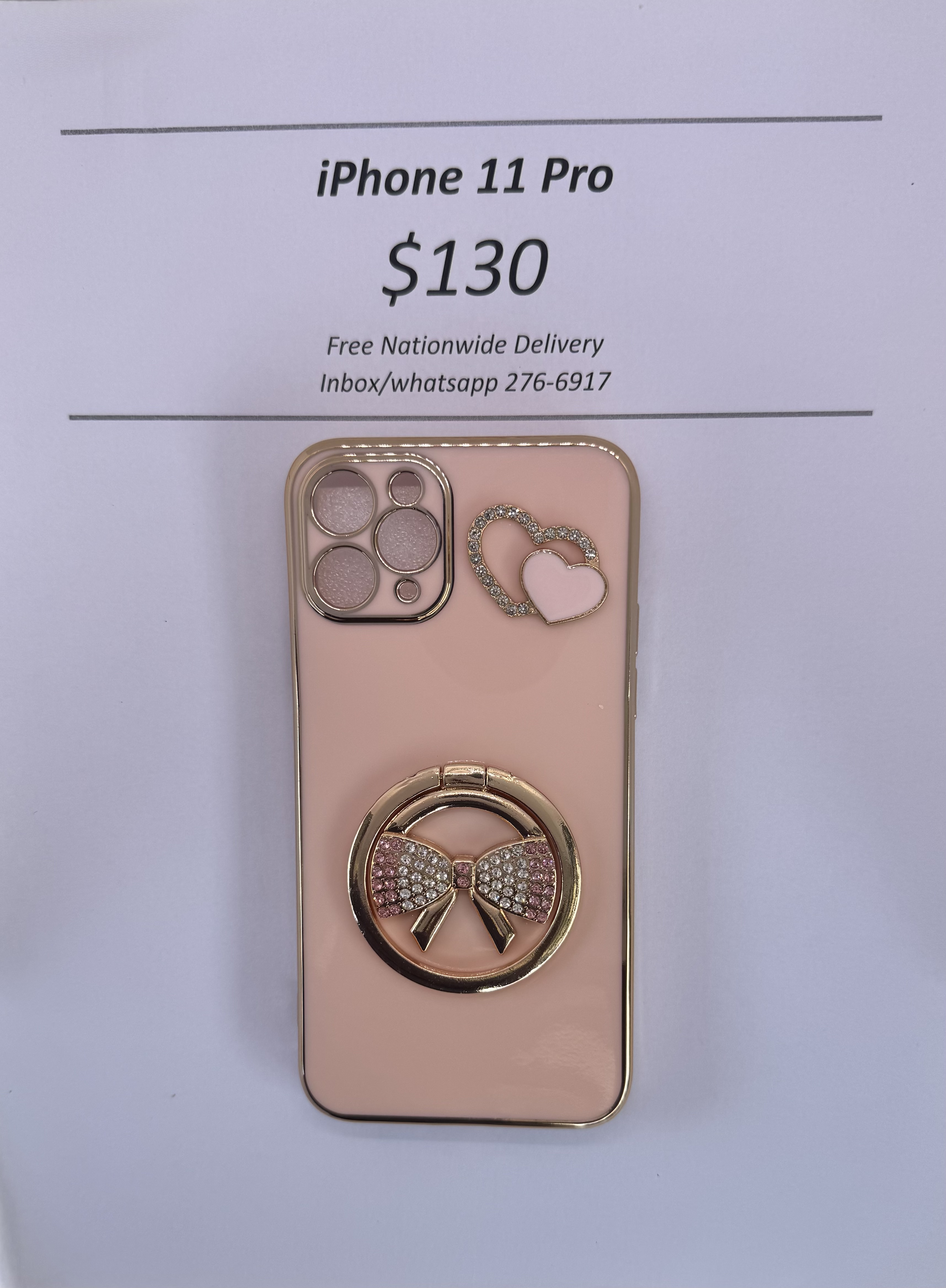 iPhone 11 Pro Cream Bow Case