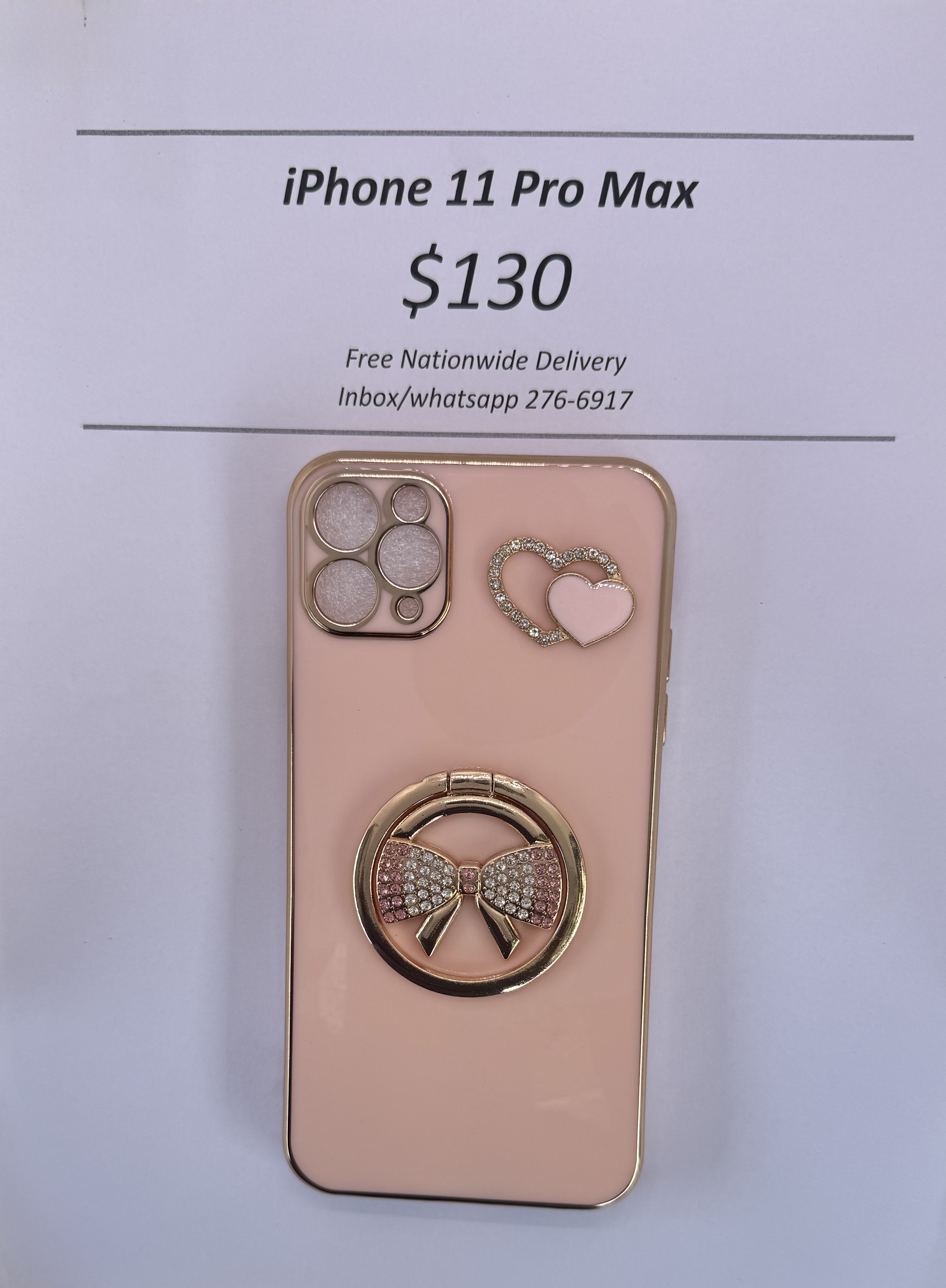 iPhone 11 Pro Max Cream Bow Case