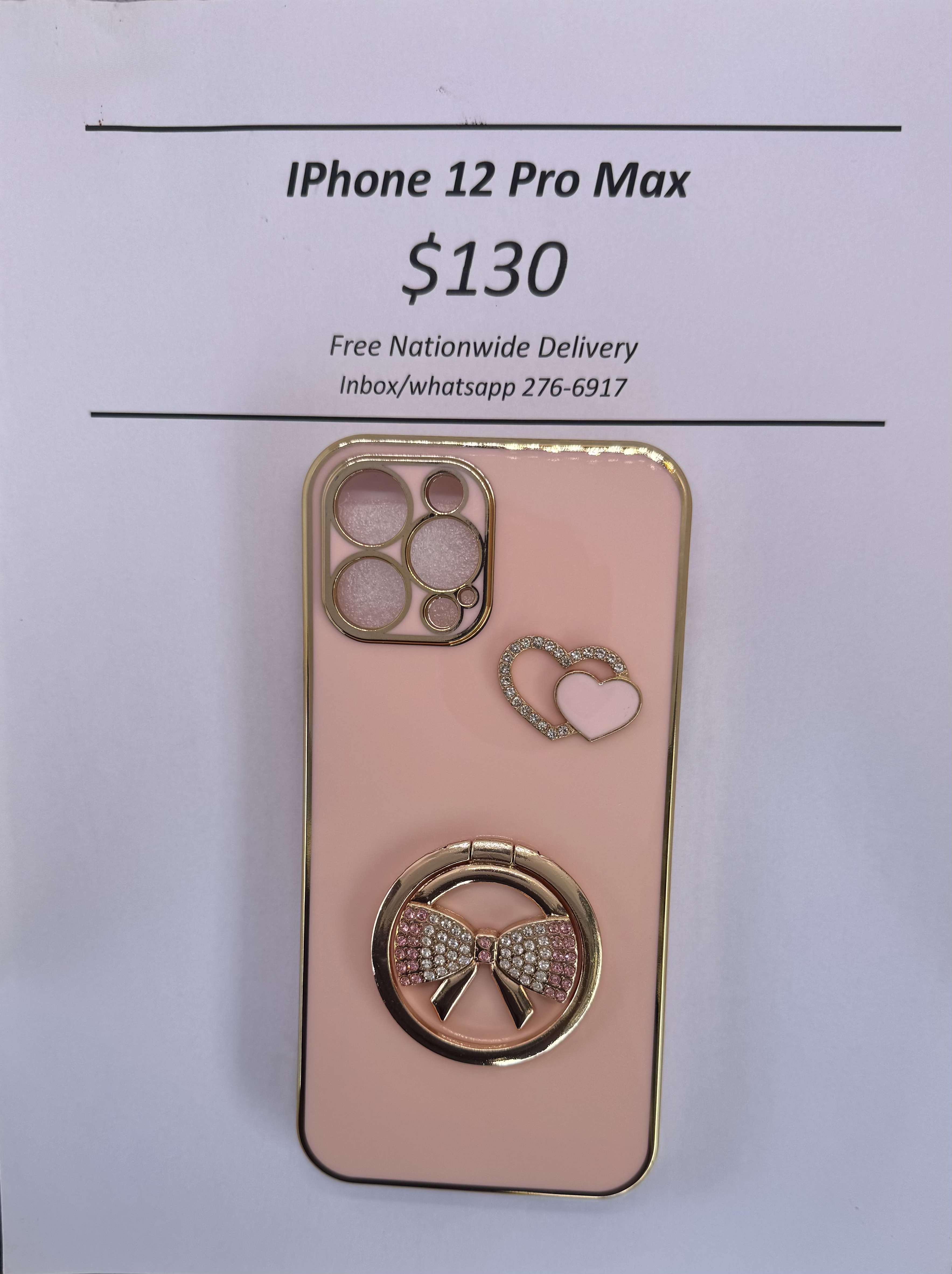 iPhone 12 Pro Max Cream Bow Case