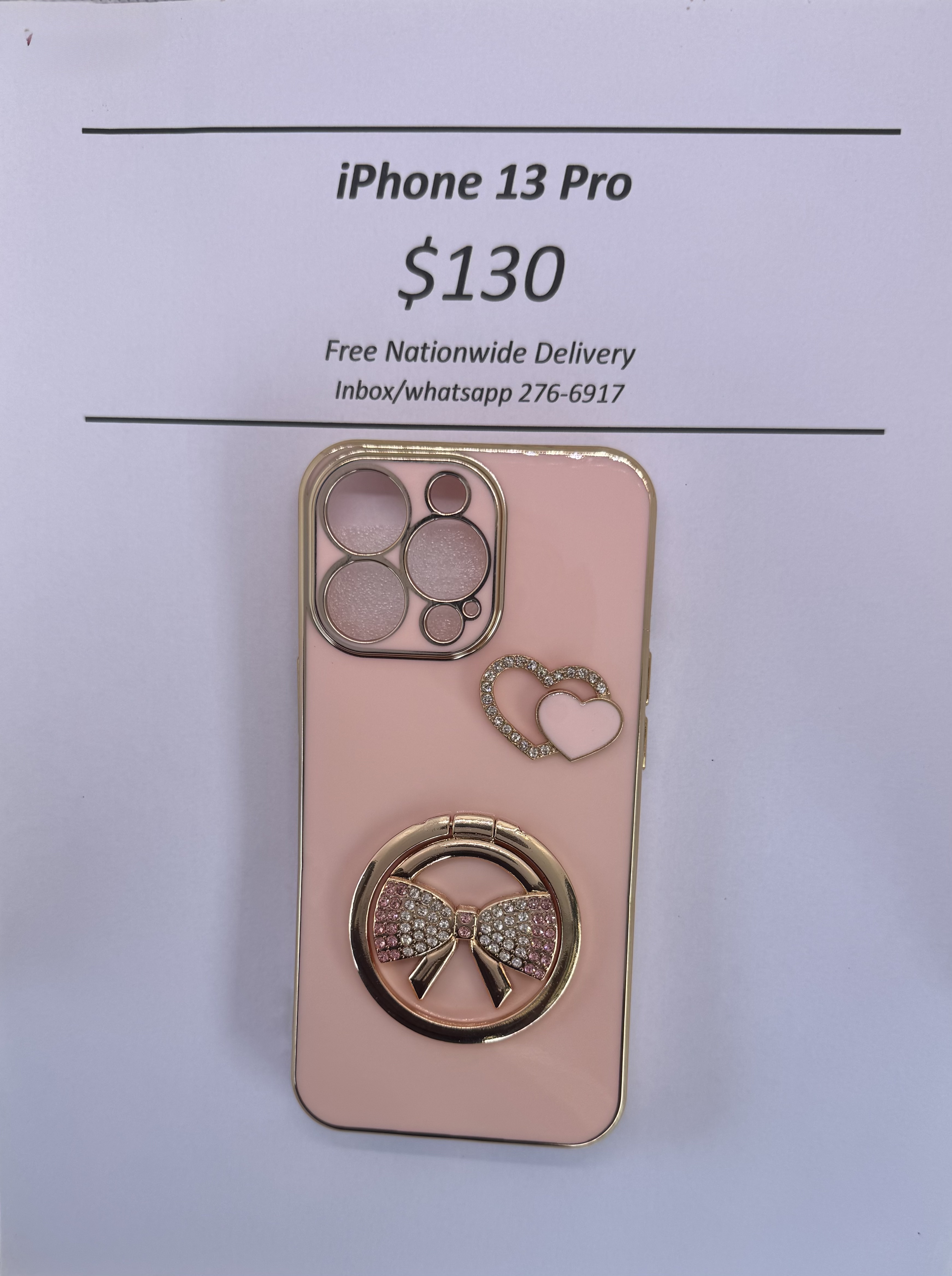 iPhone 13 Pro Cream Bow Case