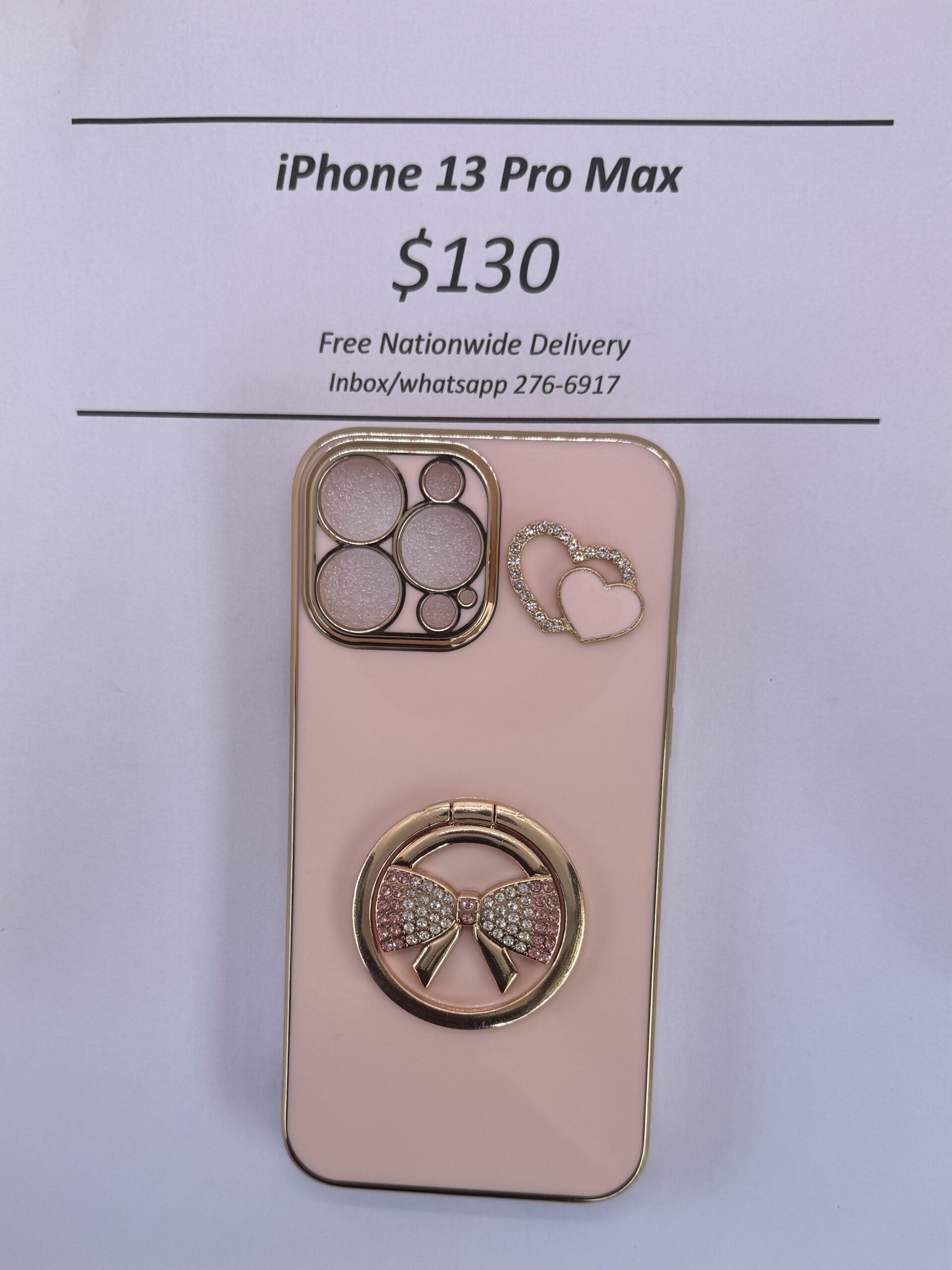iPhone 13 Pro Max Cream Bow Case