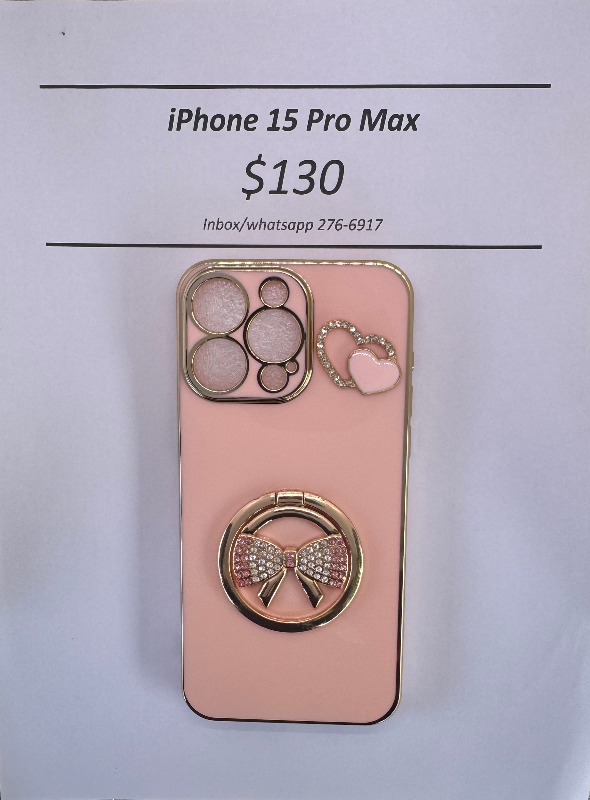 iPhone 15 Pro Max Cream Bow Case