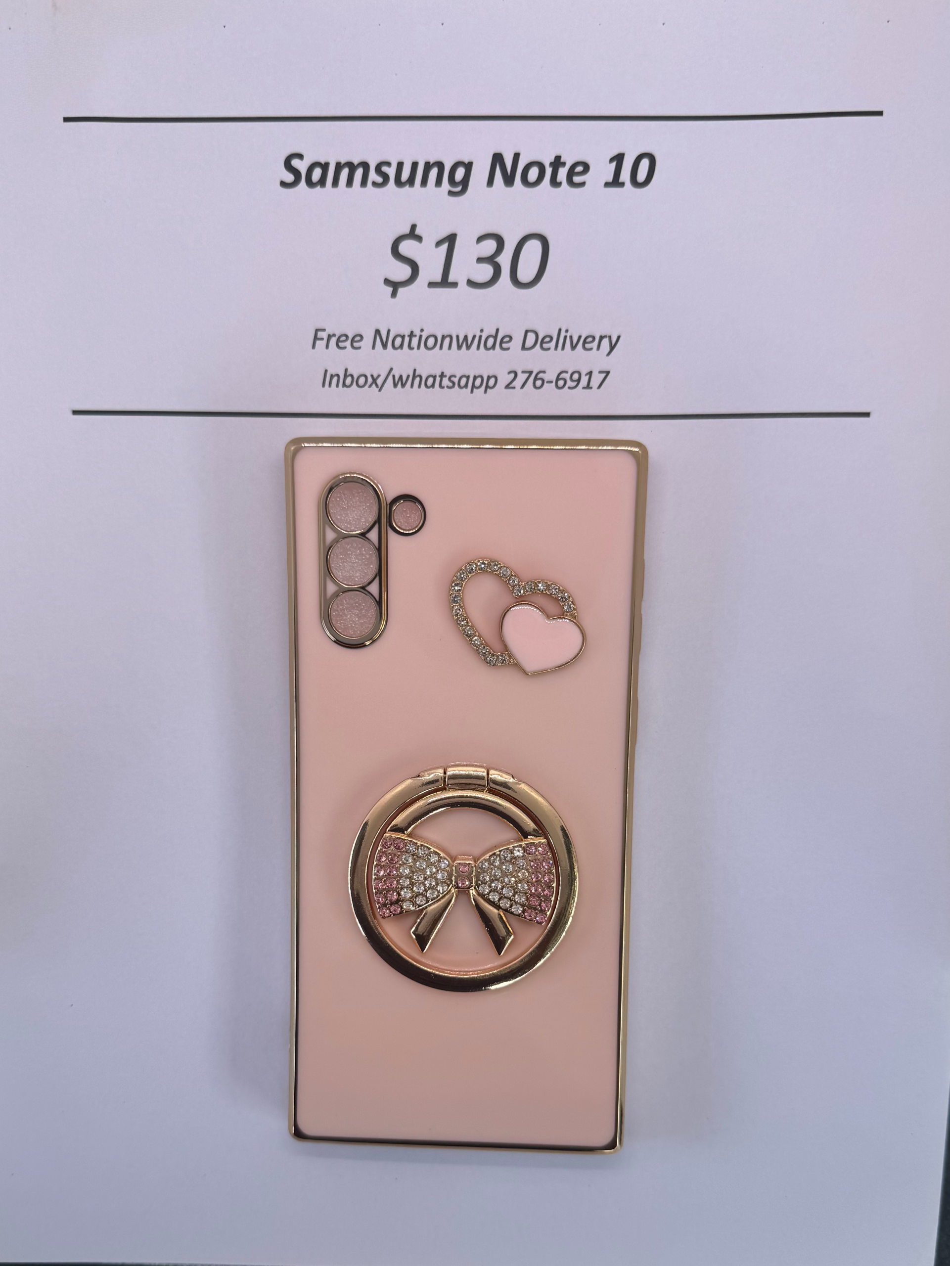 Note 10 Cream Bow Case