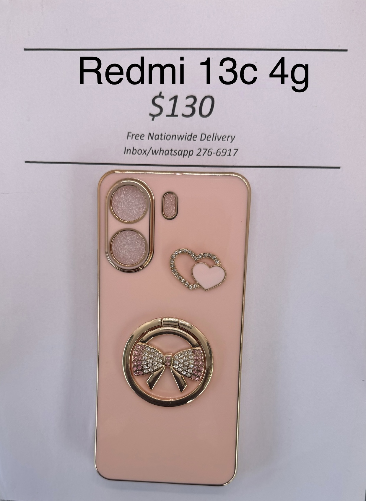 Redmi 13c 4G Cream Bow Case
