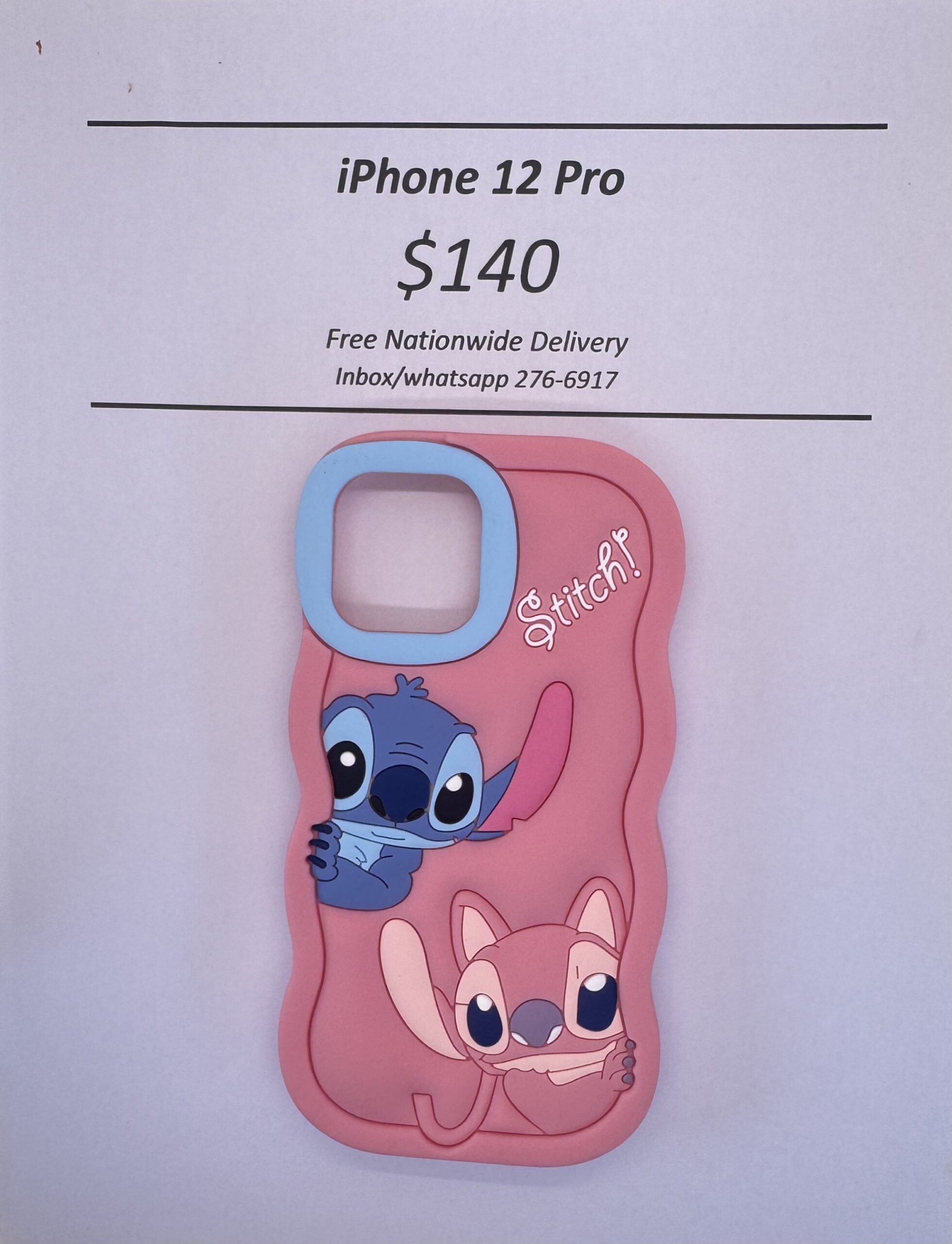 iPhone 12 Pro Pink Stitch