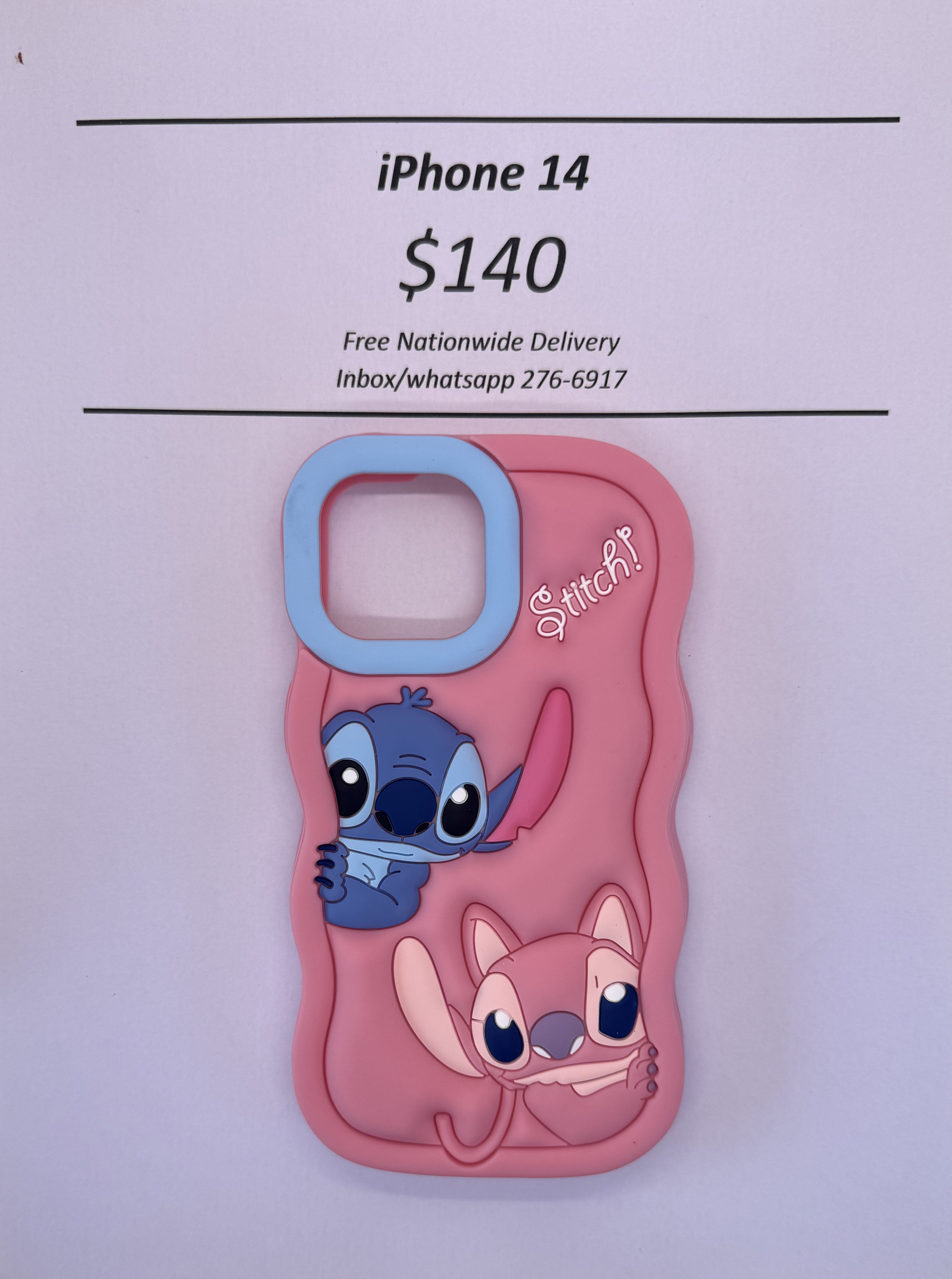 iPhone 14 Pink Stitch