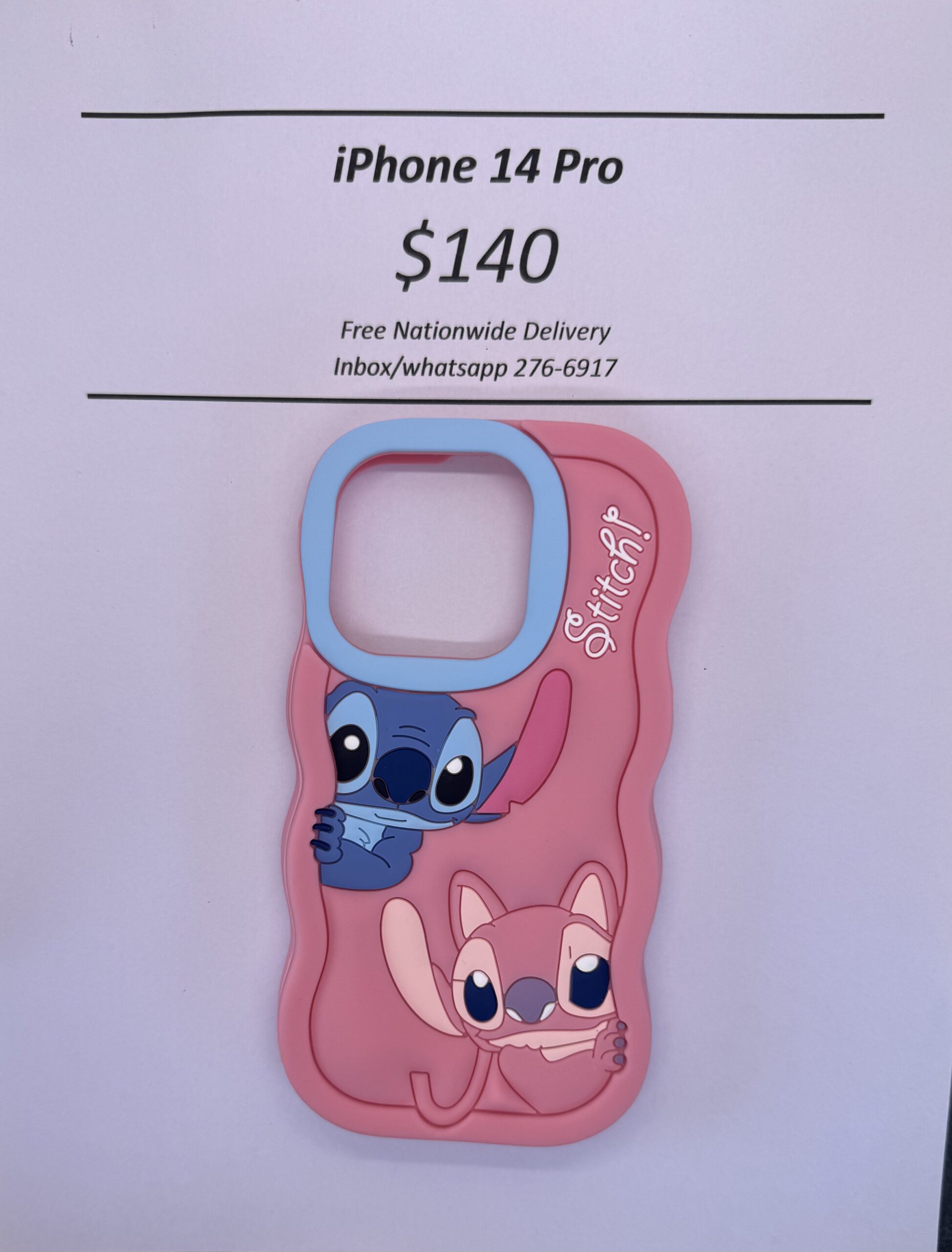 iPhone 14 Pro Pink Stitch