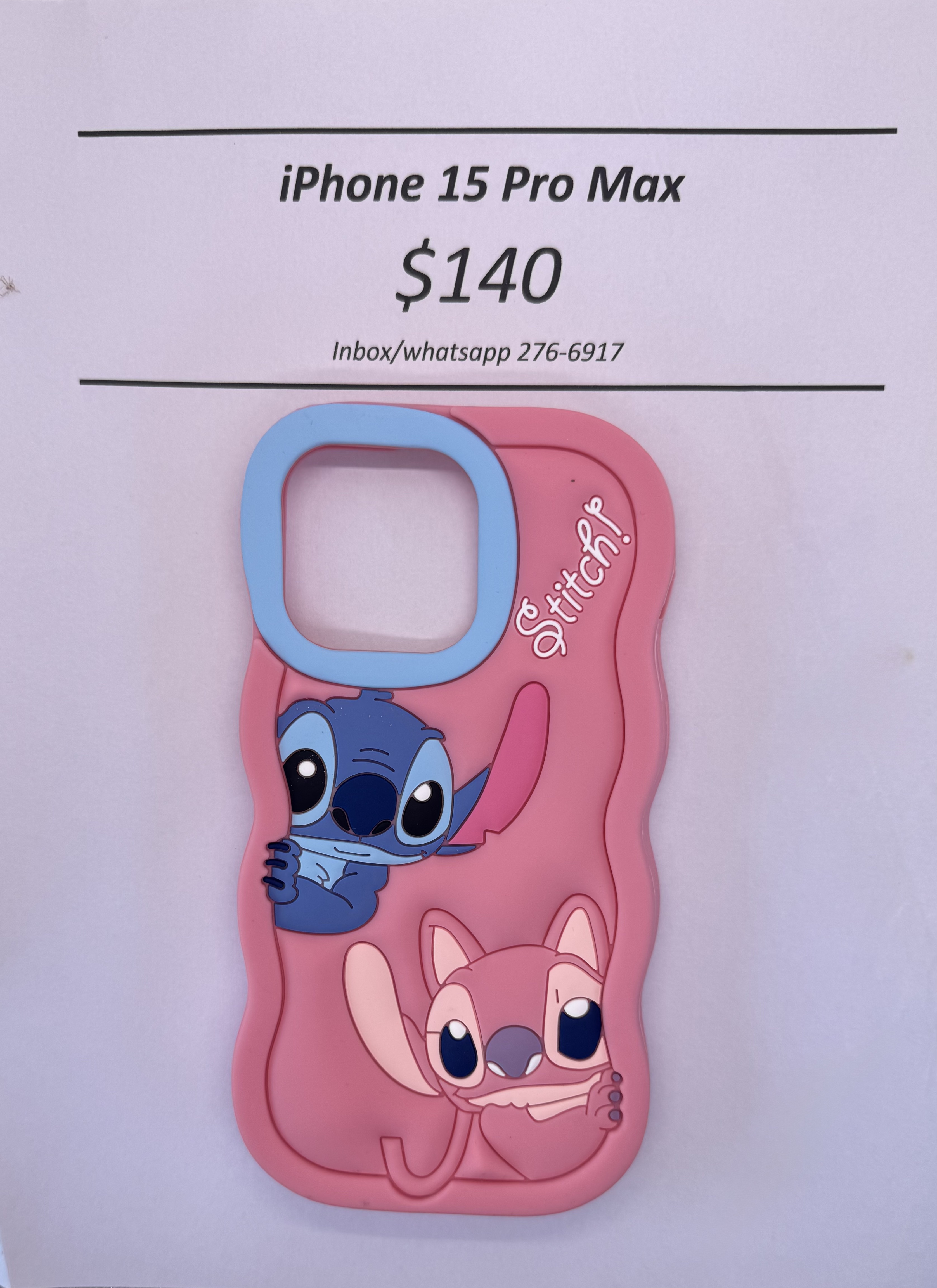 iPhone 15 Pro Max Pink Stitch