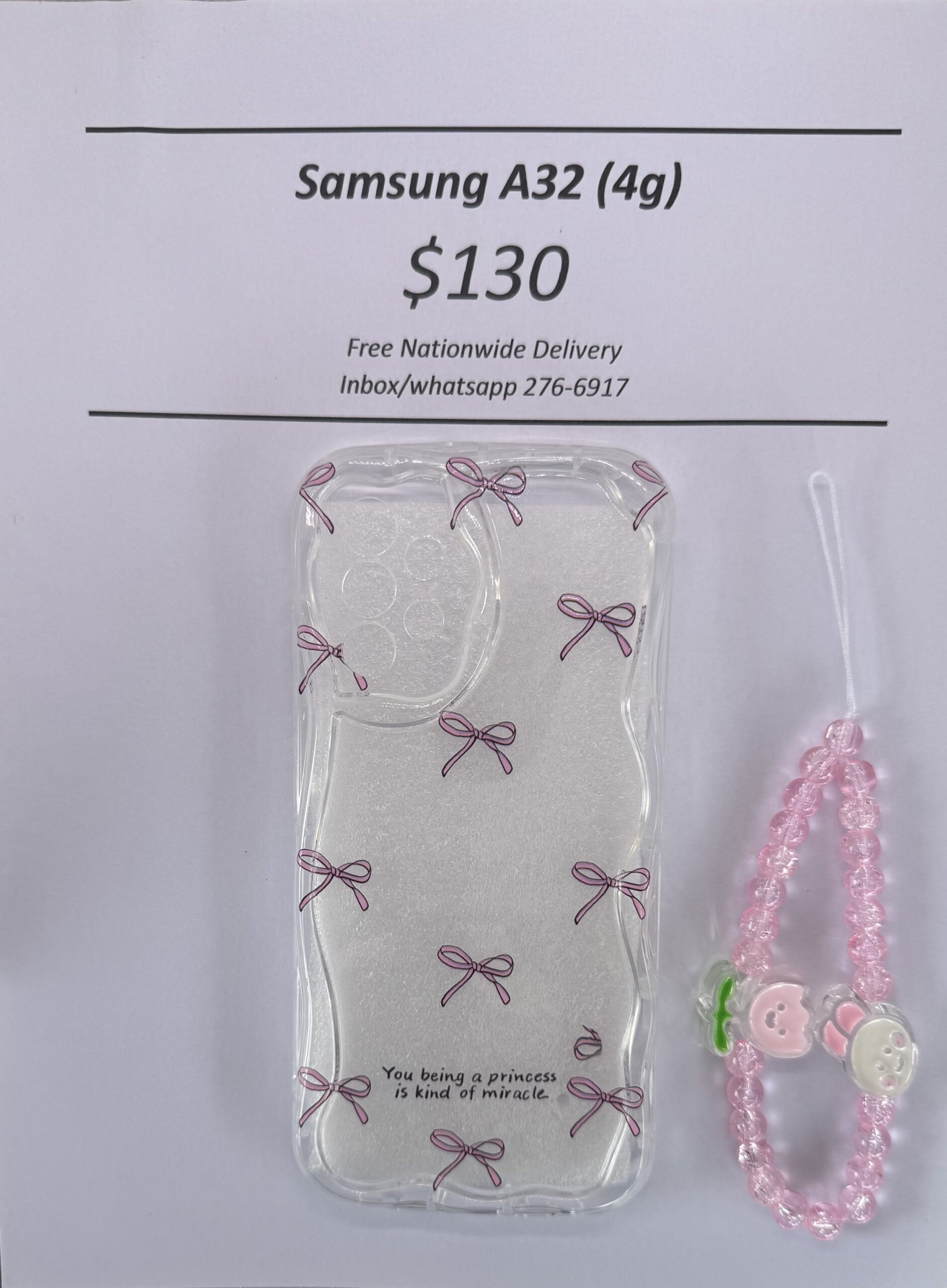 A32 4G Clear Bow Case