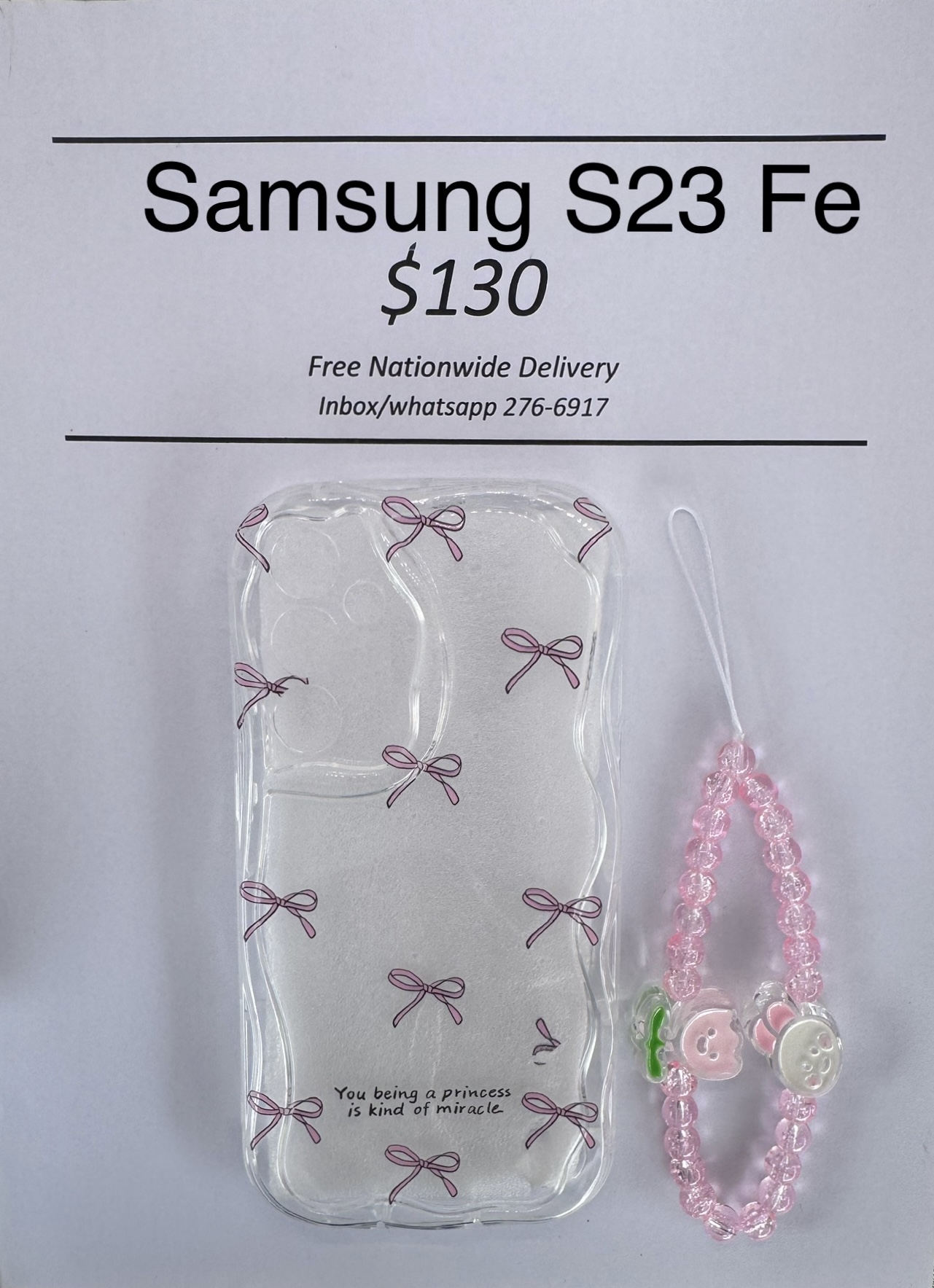 S23 FE Clear Bow Case