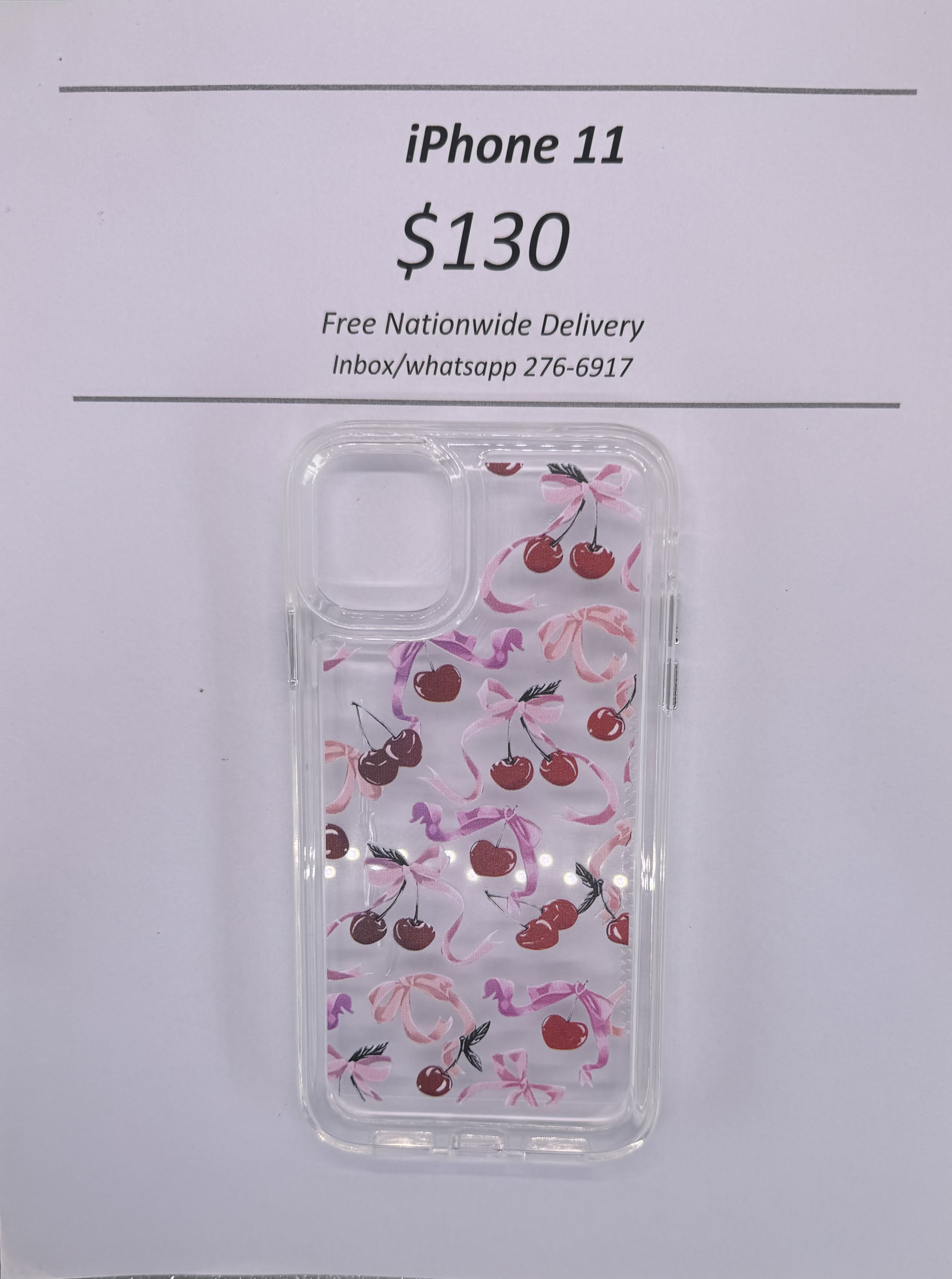 iPhone 11 Cherry Bow Case