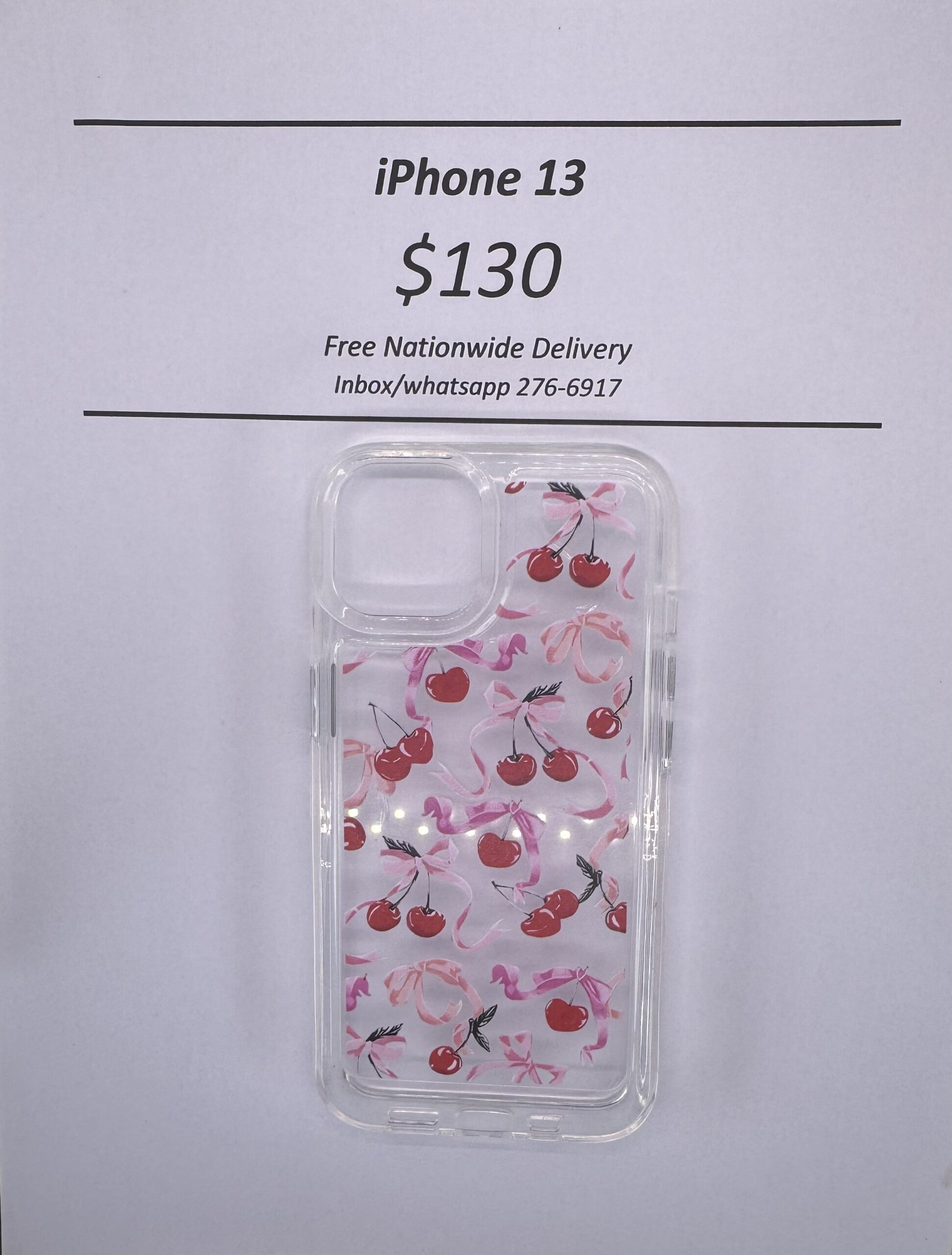 iPhone 13 Cherry Bow Case