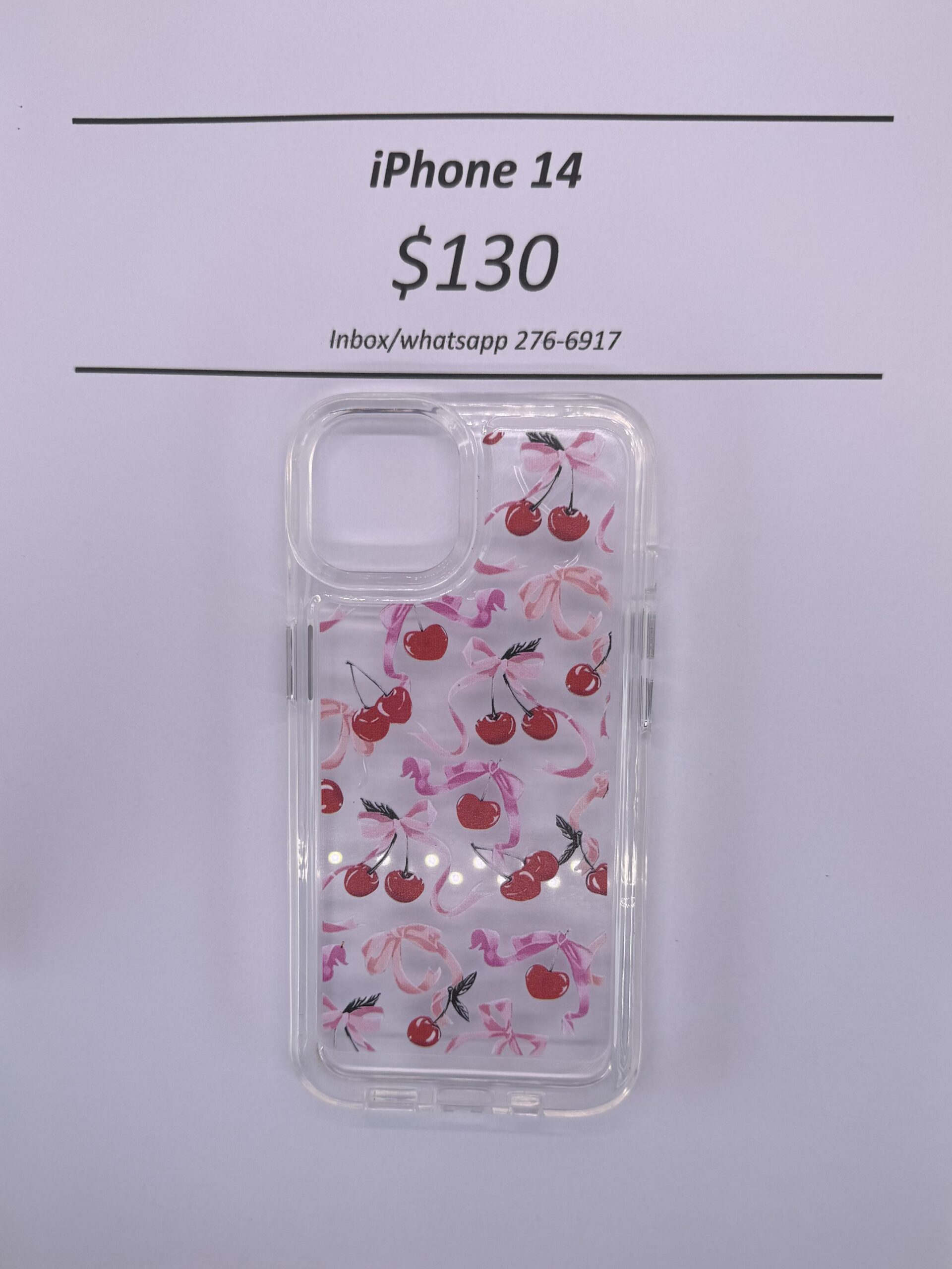 iPhone 14 Cherry Bow Case